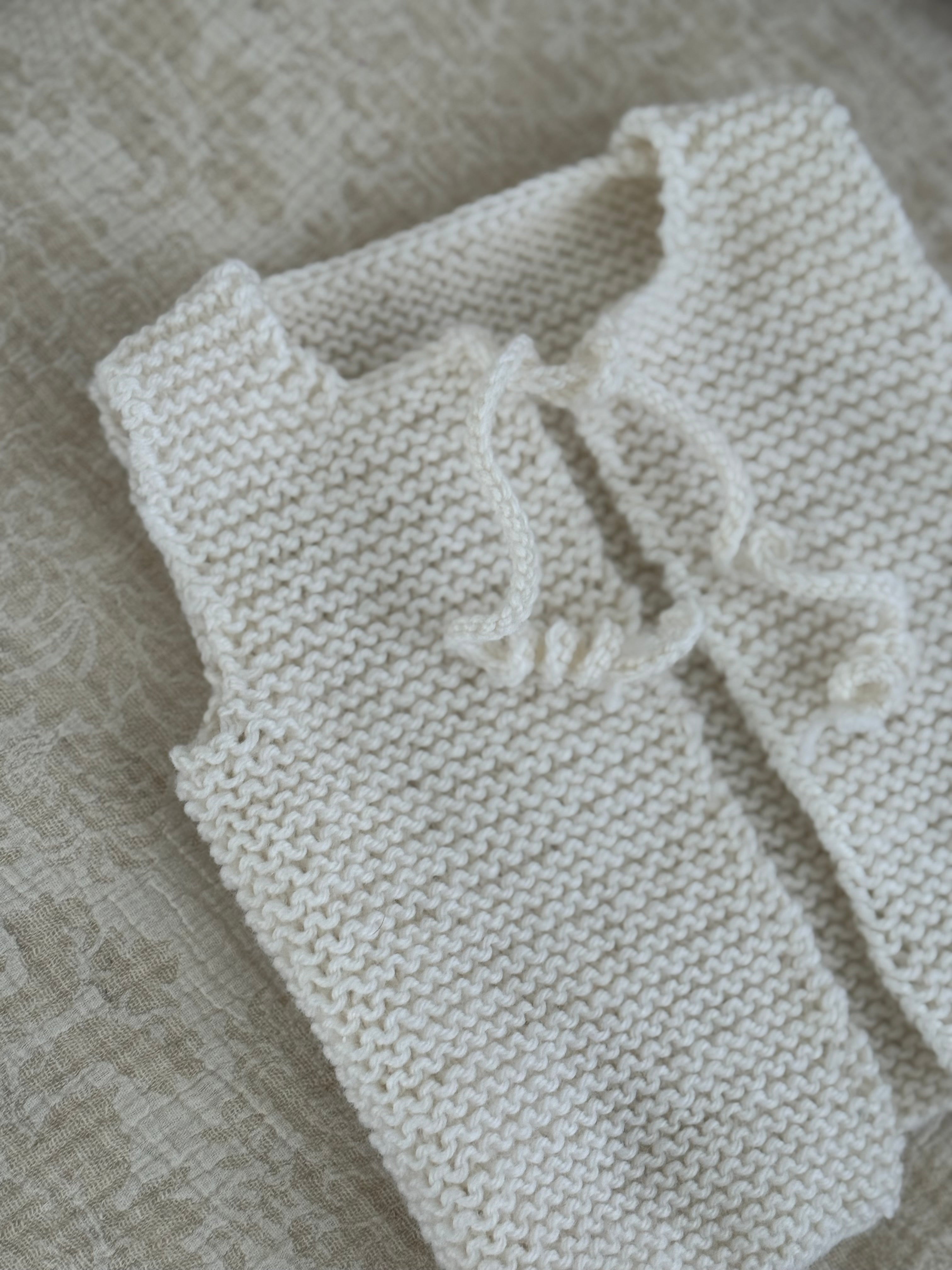 Gilletje merino wol - off white - For Your Little Cutie