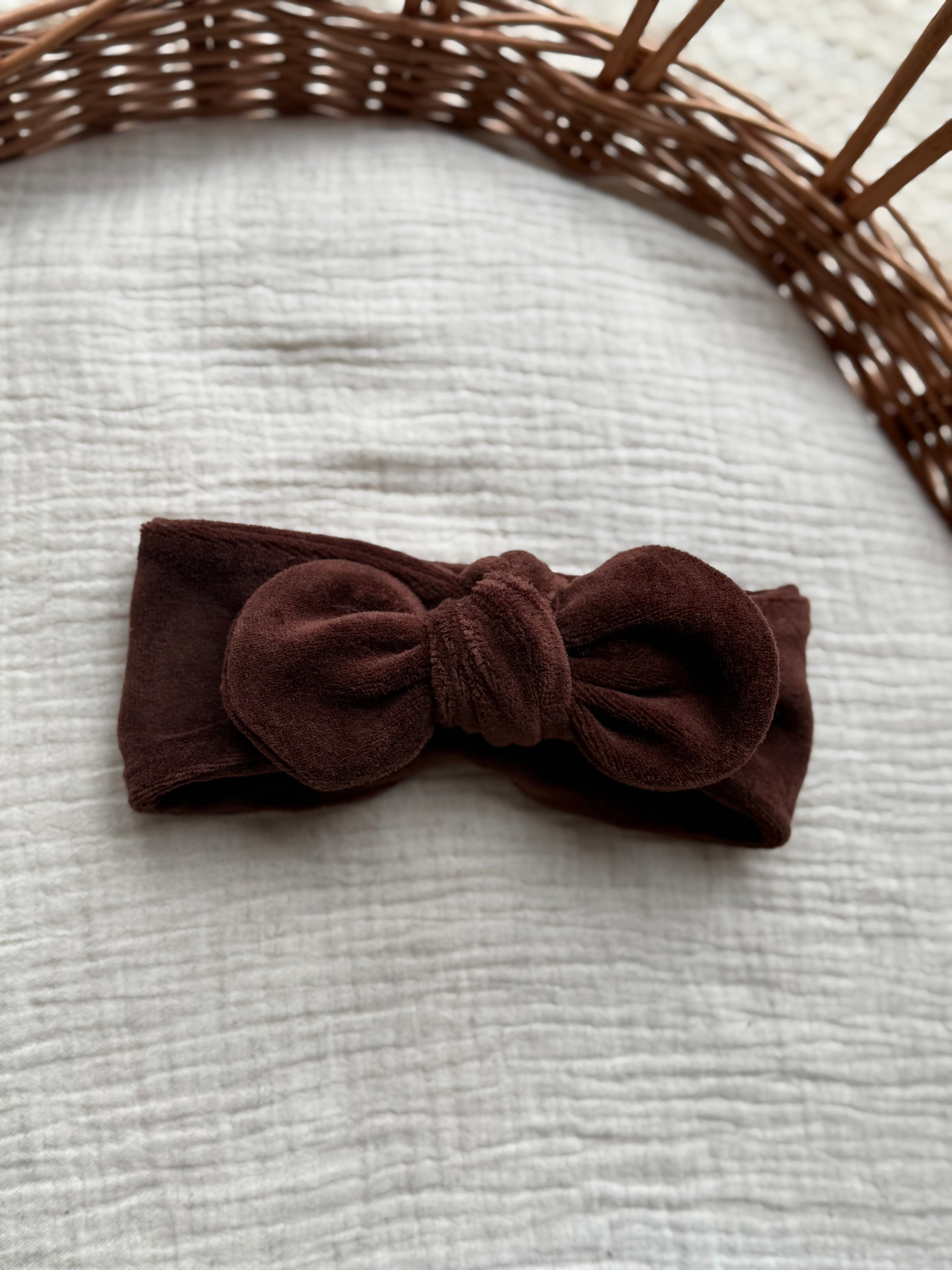 Haarbandje - velours brown
