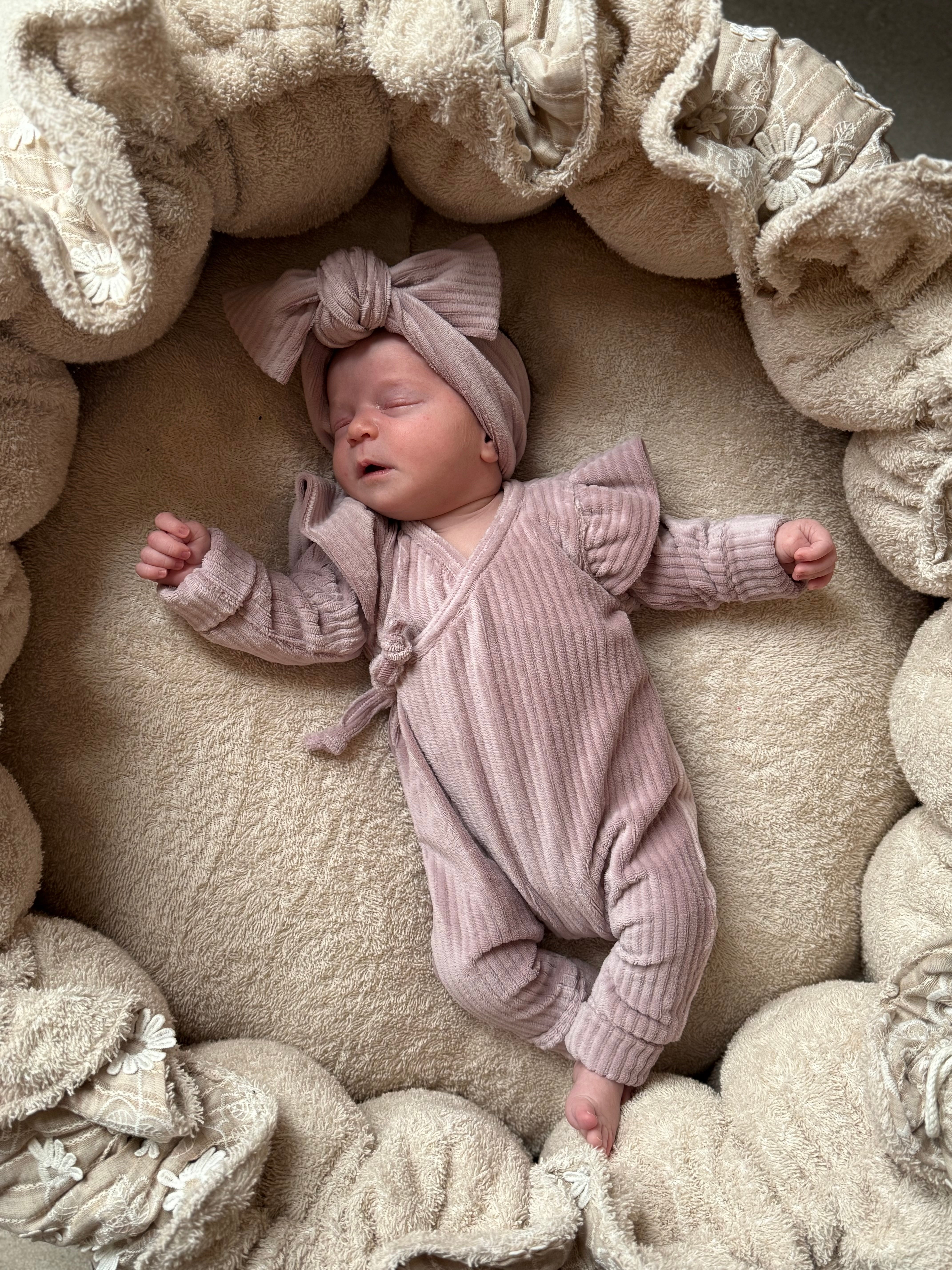 Boxpakje - fluweel rib lila - For Your Little Cutie