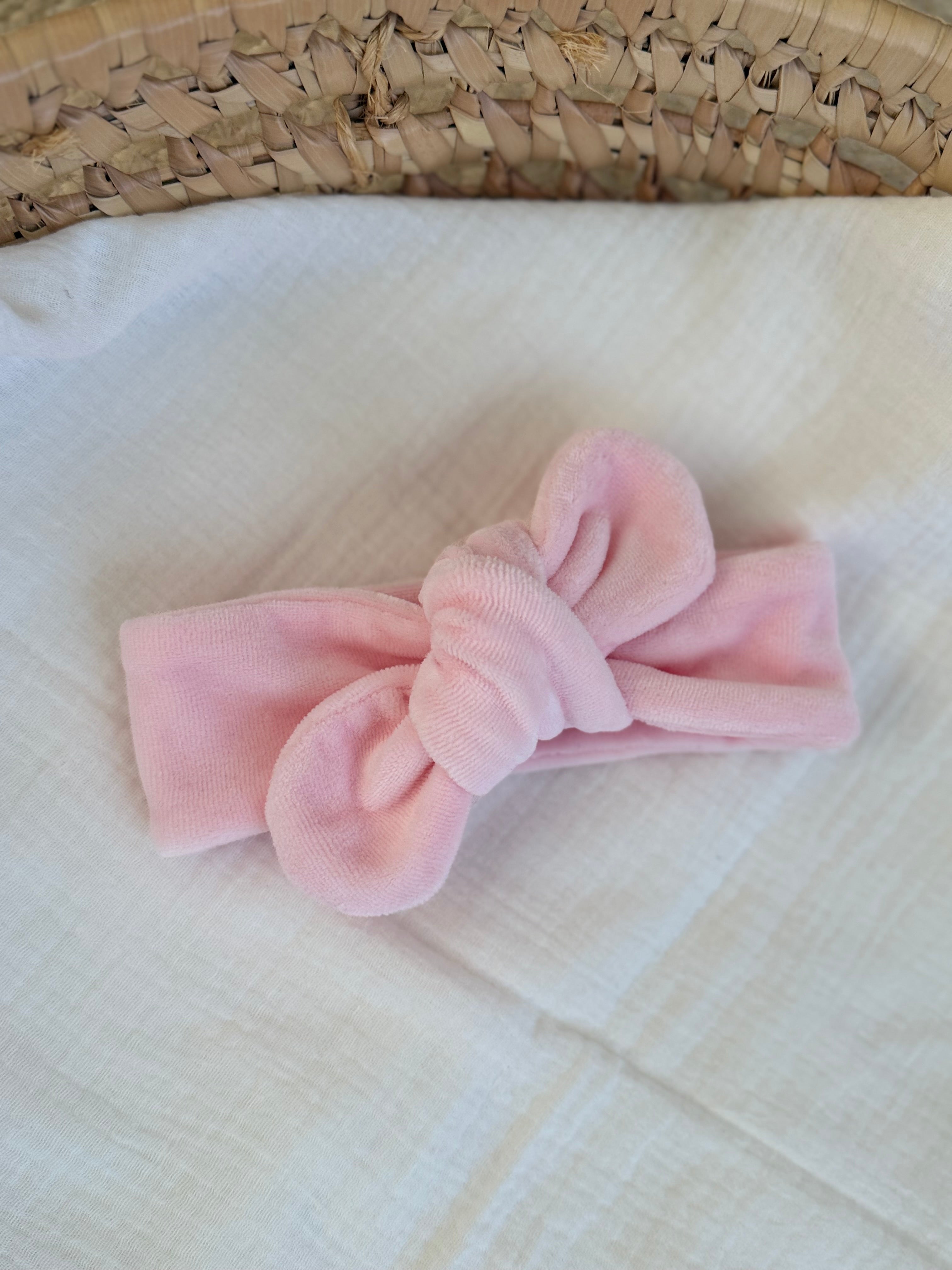 PRE-ORDER Haarbandje - velours licht roze