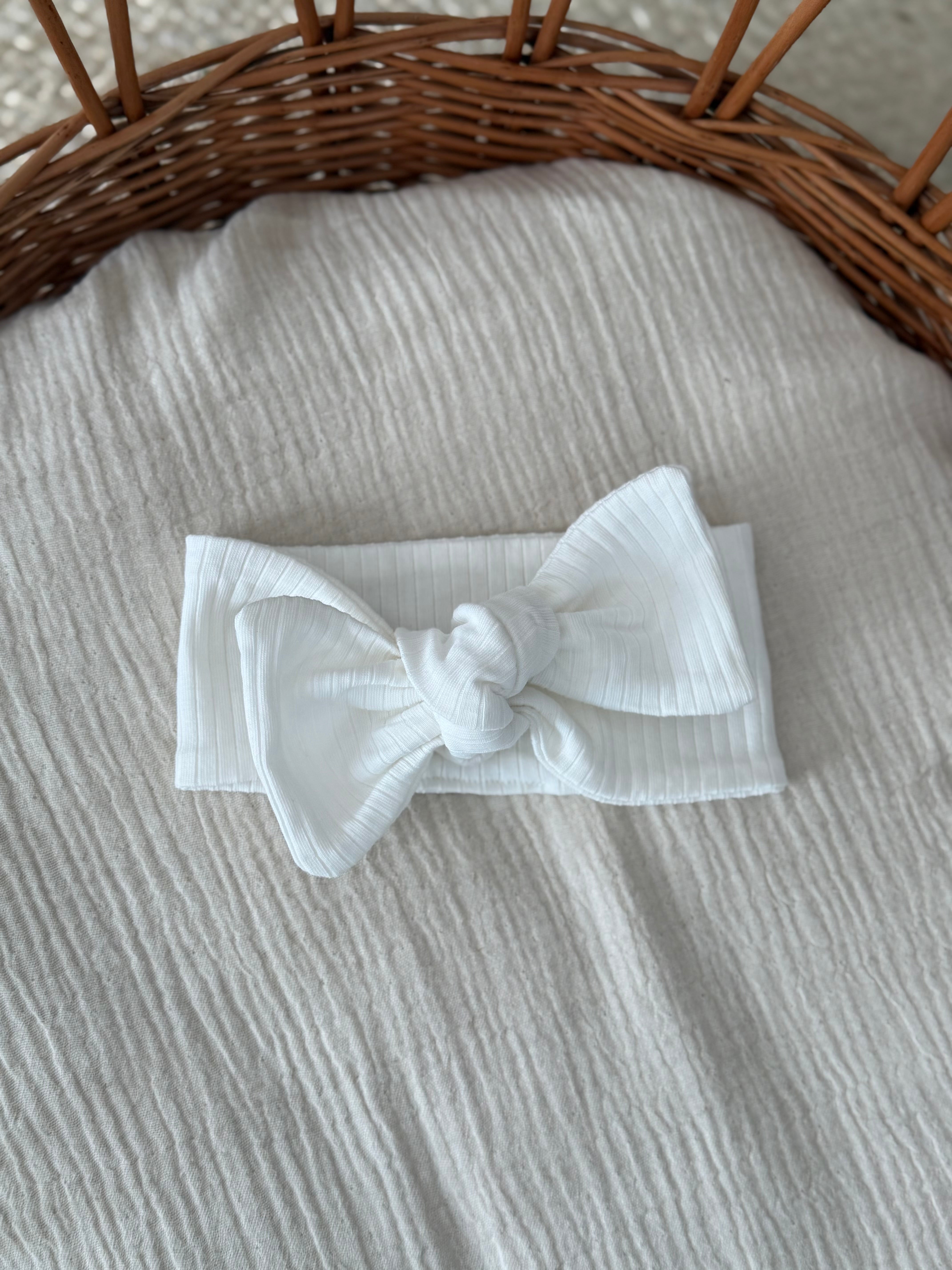 Haarbandje jersey rib - off white - For Your Little Cutie