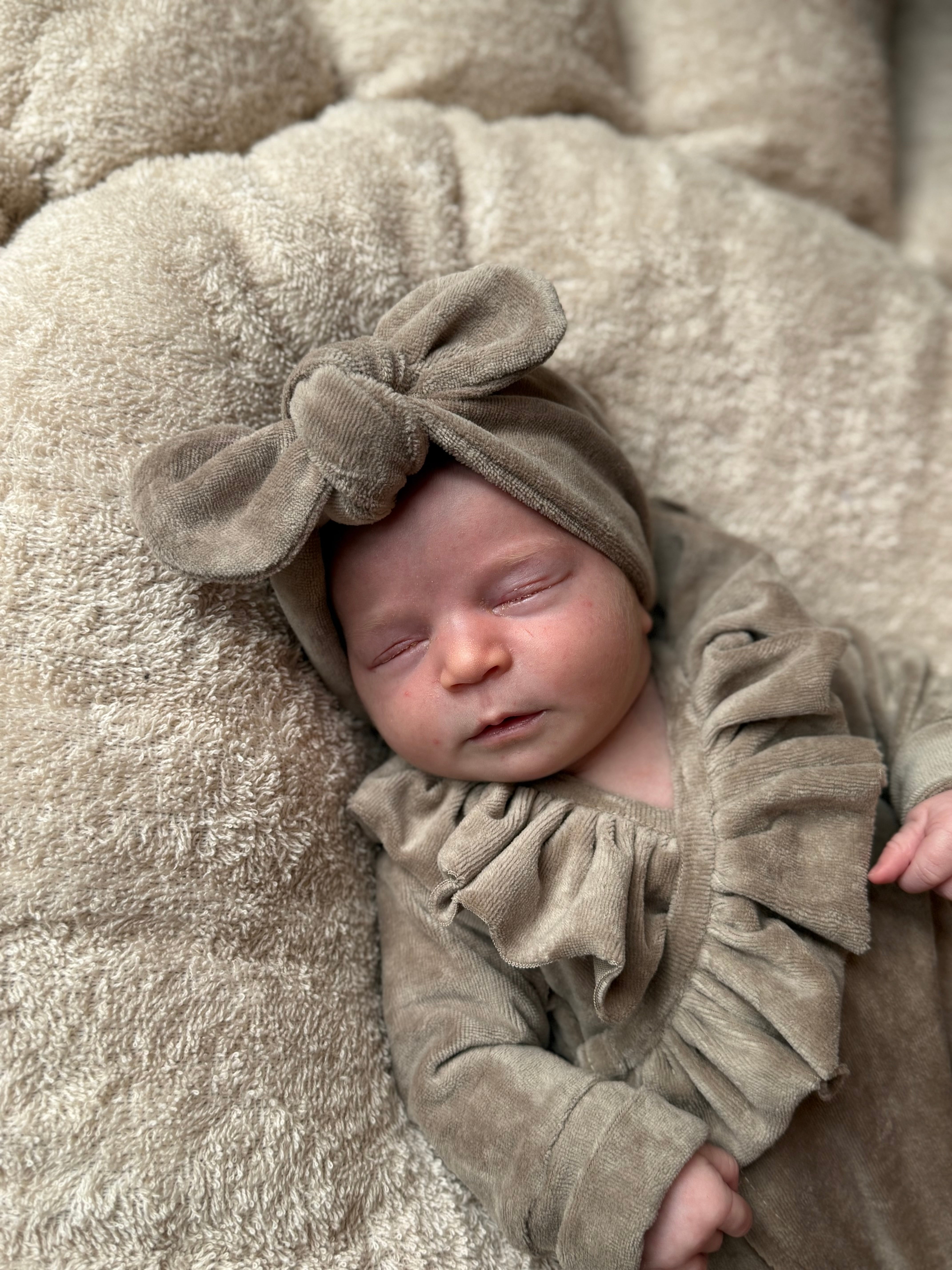 Haarbandje - Velours Taupe - For Your Little Cutie