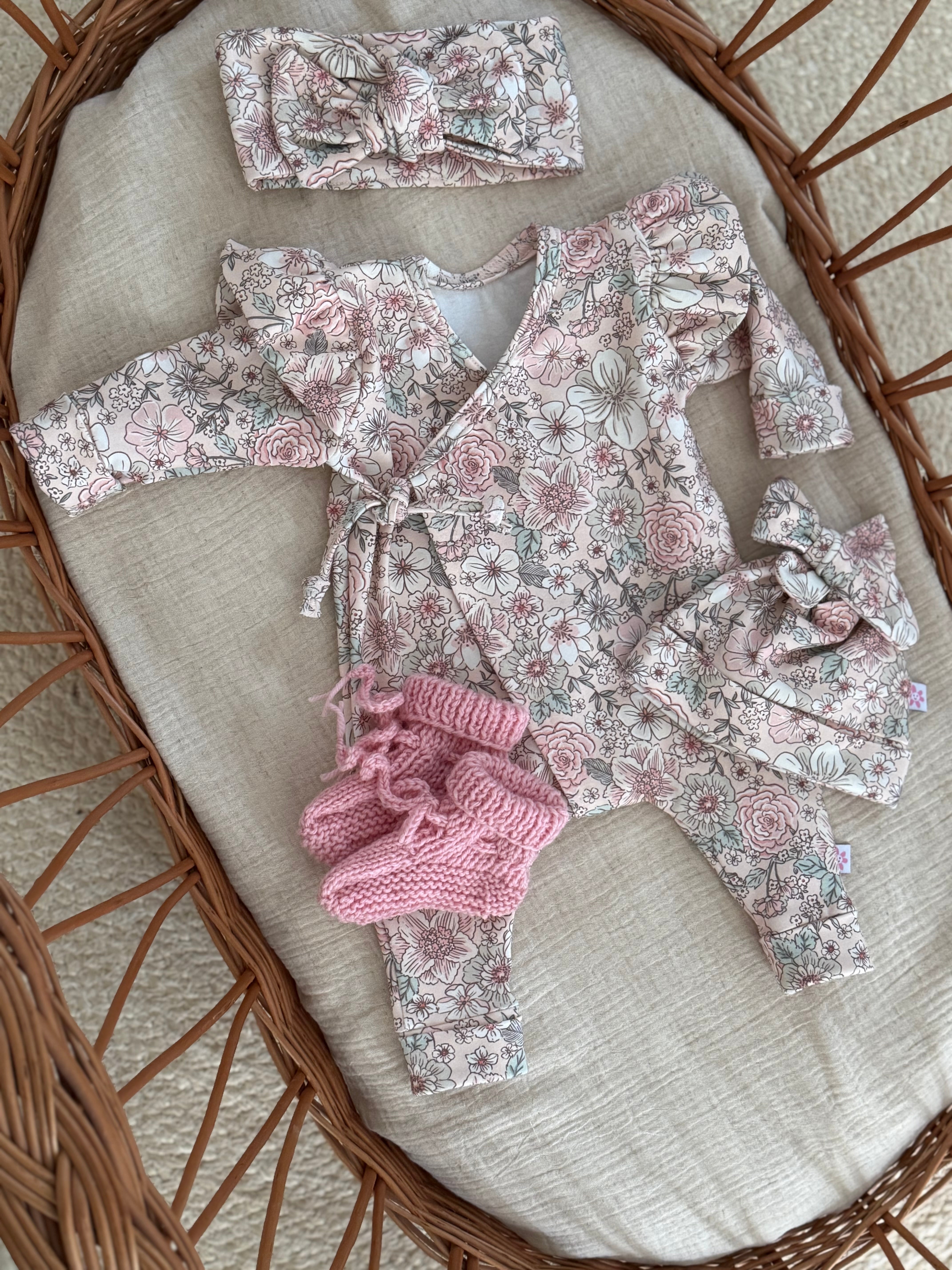 Boxpakje ruffle - pink flower - For Your Little Cutie