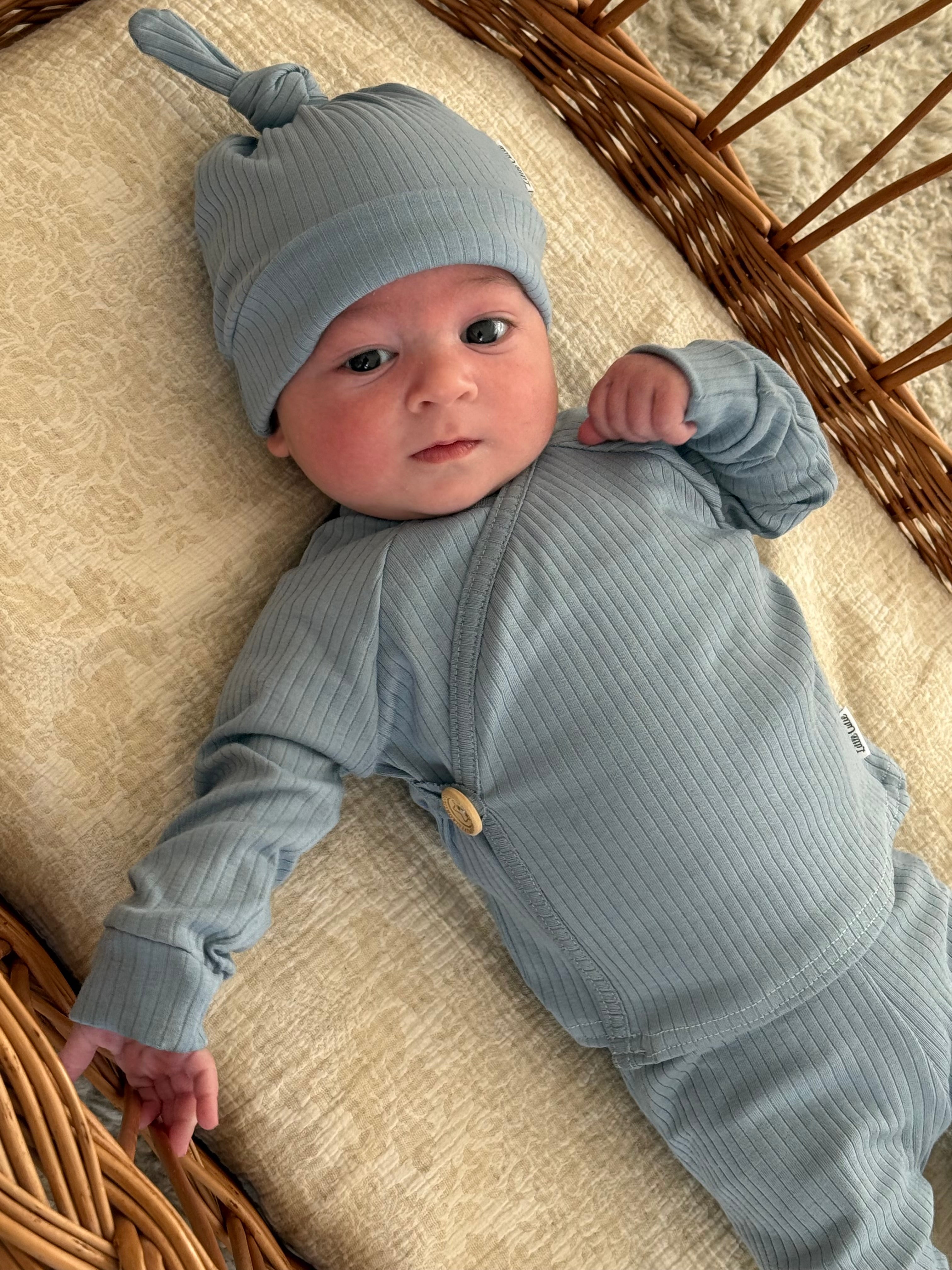 Overslagshirt unisex jersey rib - bauw - For Your Little Cutie