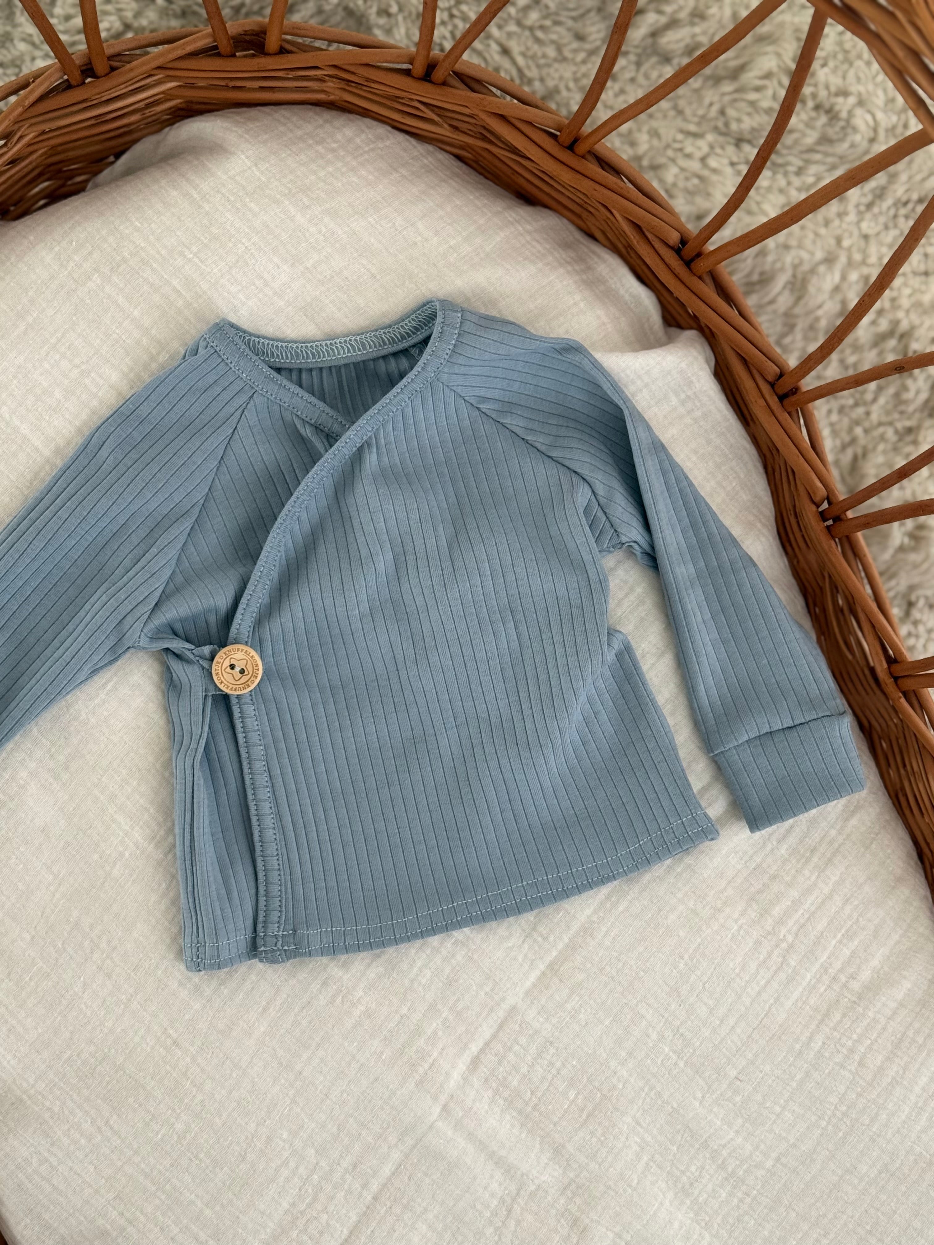 Overslagshirt unisex jersey rib - bauw - For Your Little Cutie