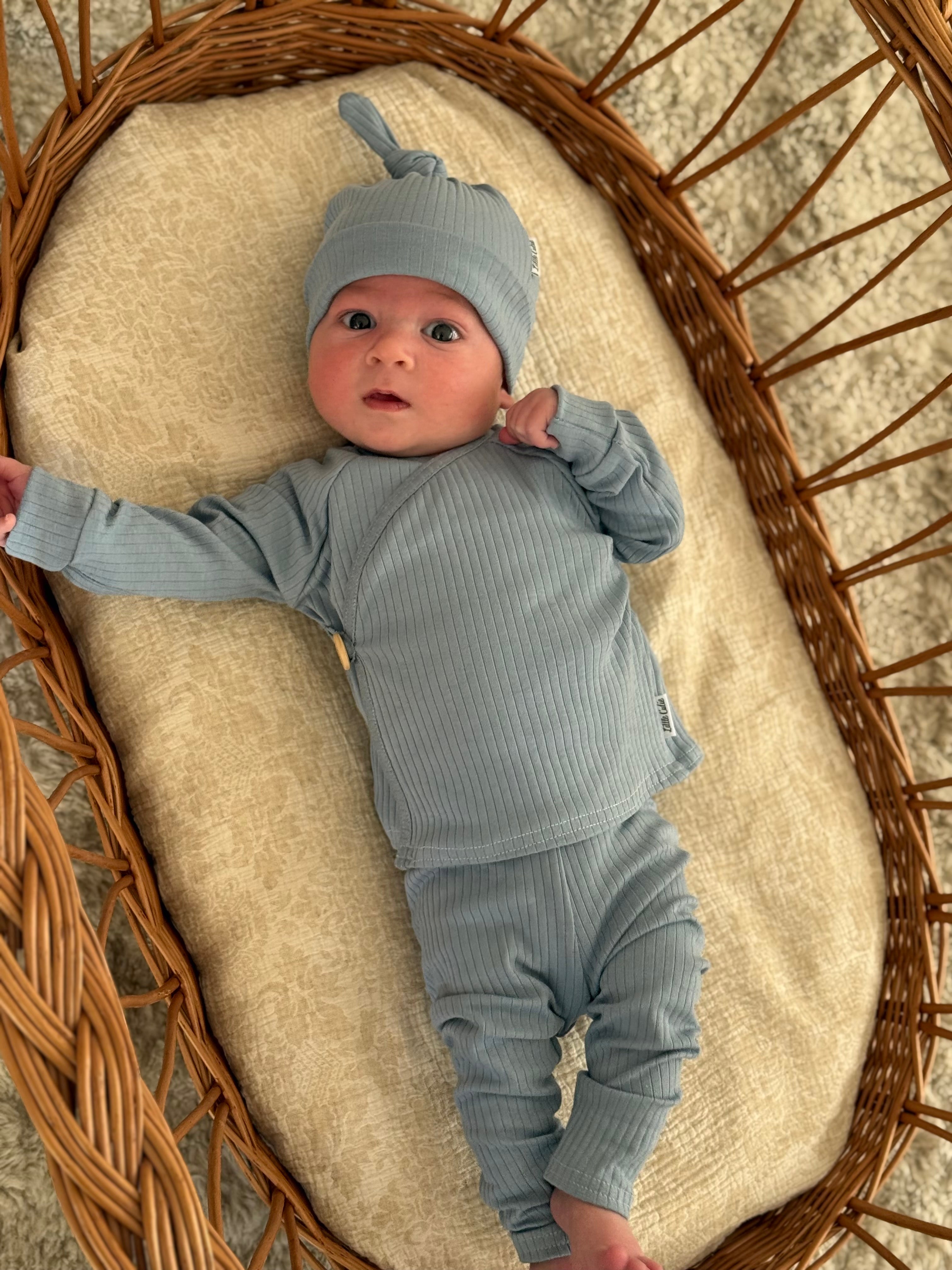 Overslagshirt unisex jersey rib - bauw - For Your Little Cutie