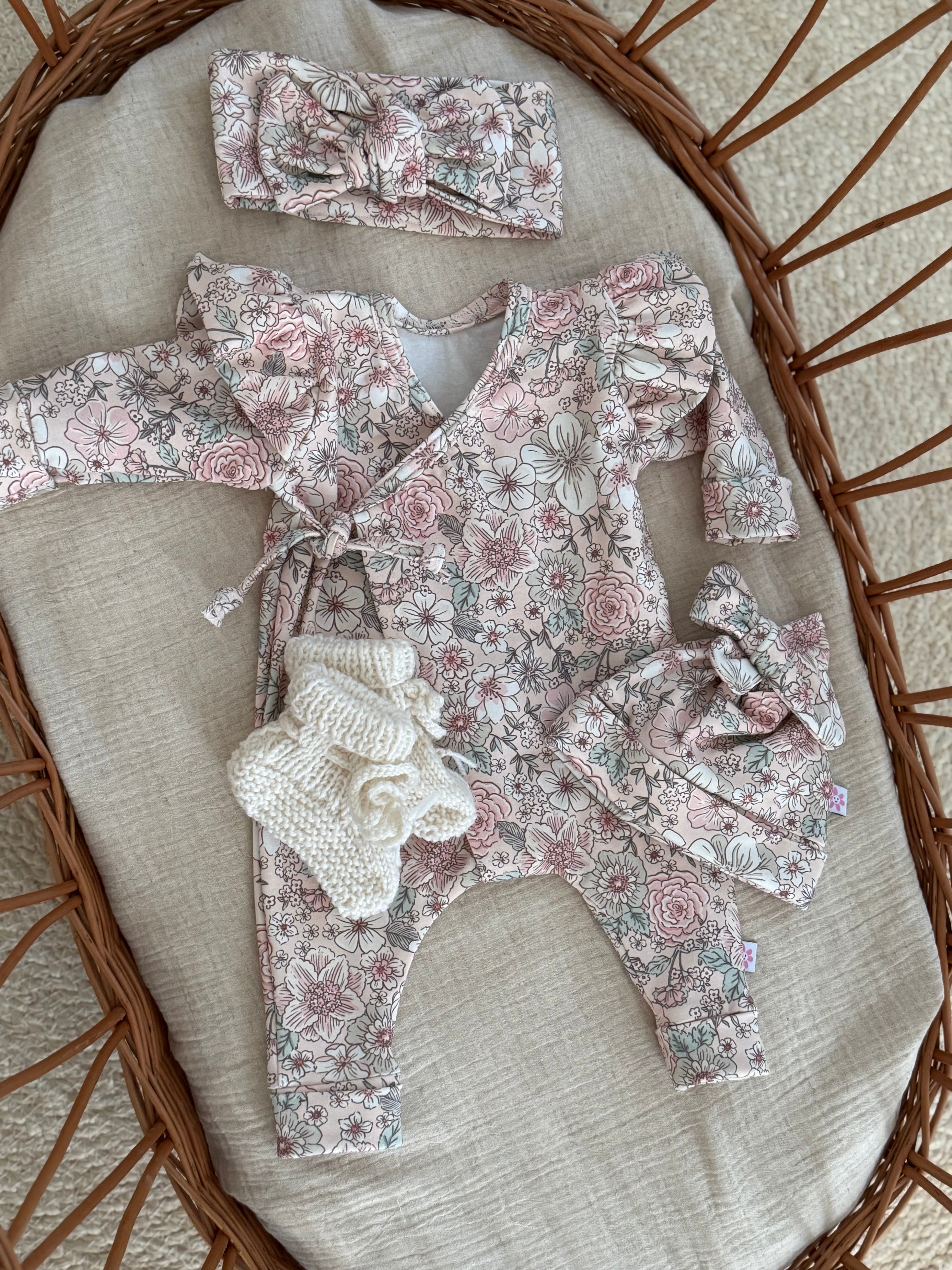 Boxpakje ruffle - pink flower - For Your Little Cutie