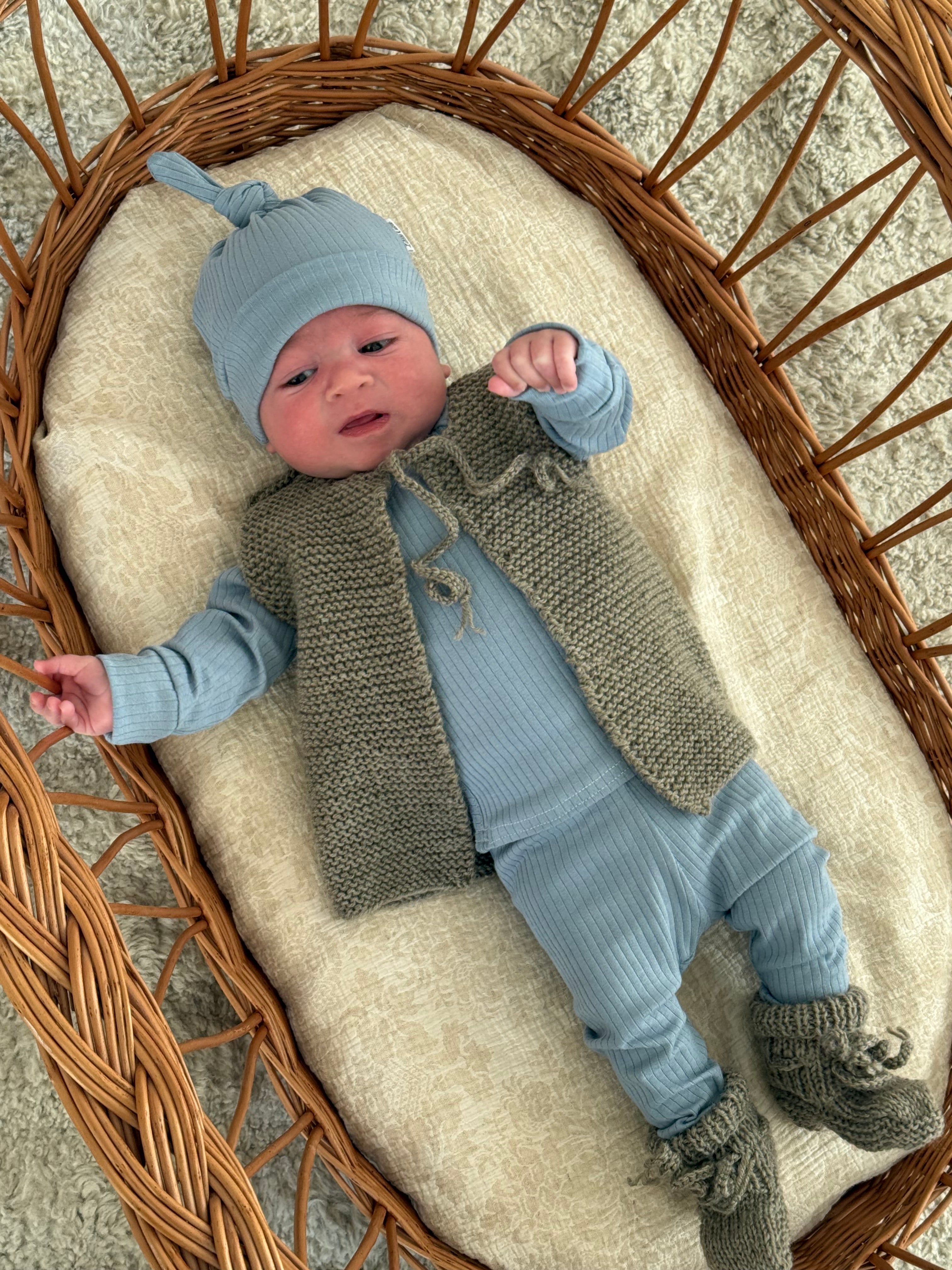 Overslagshirt unisex jersey rib - bauw - For Your Little Cutie