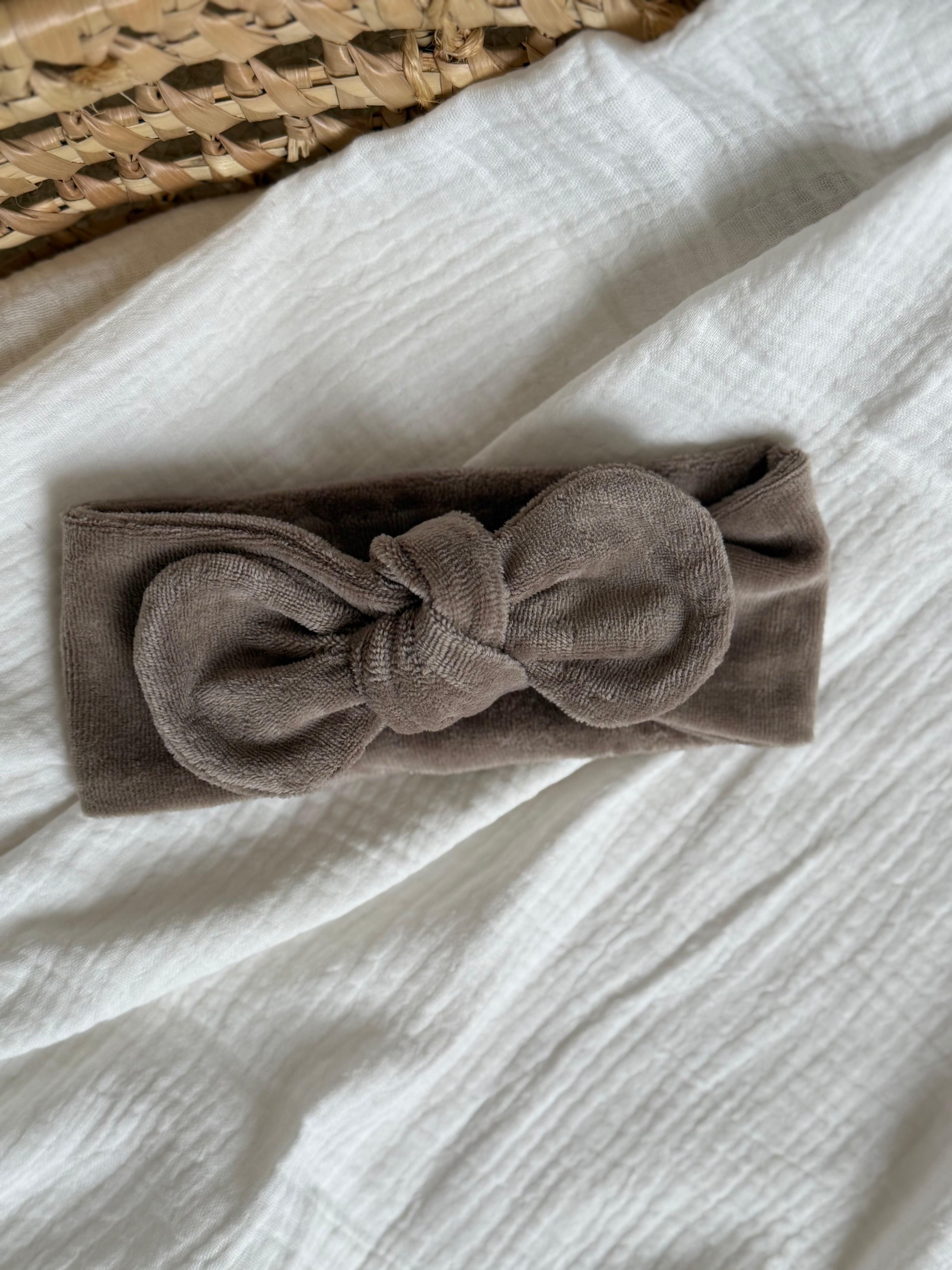 Haarbandje - Velours Taupe - For Your Little Cutie