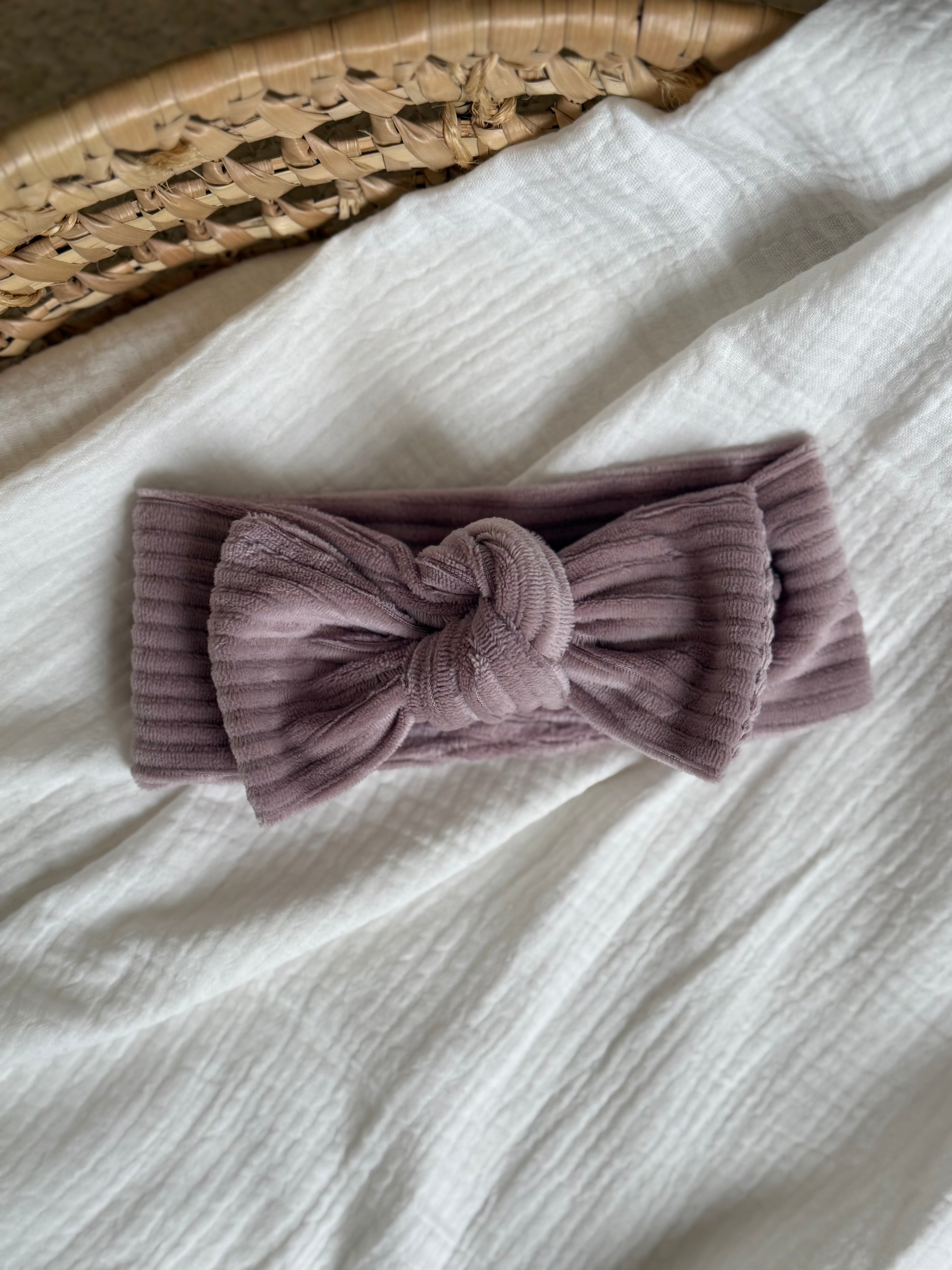 Haarbandje - Fluweel rib Lila - For Your Little Cutie