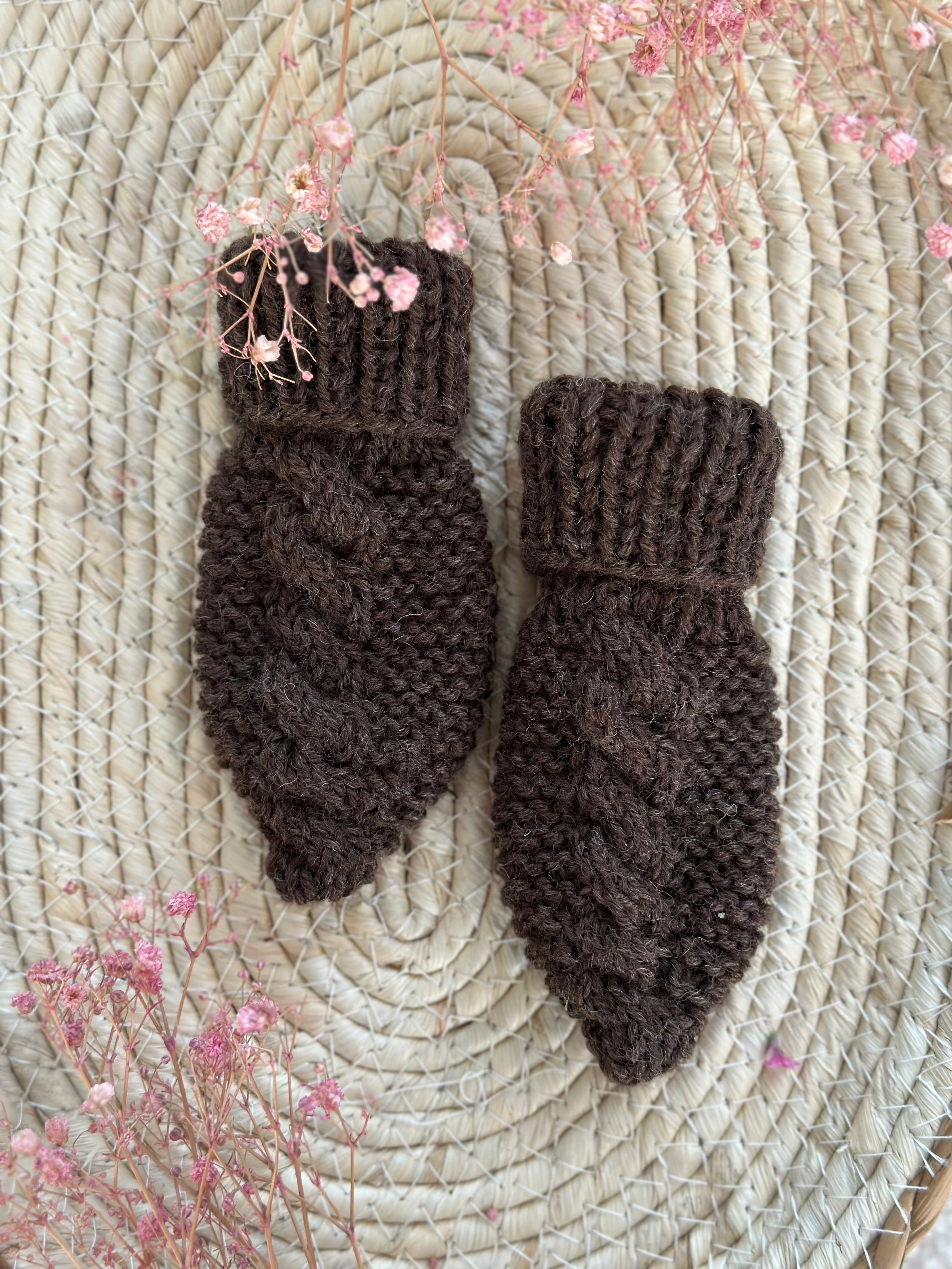 Wantjes Merino wol - bruin - For Your Little Cutie