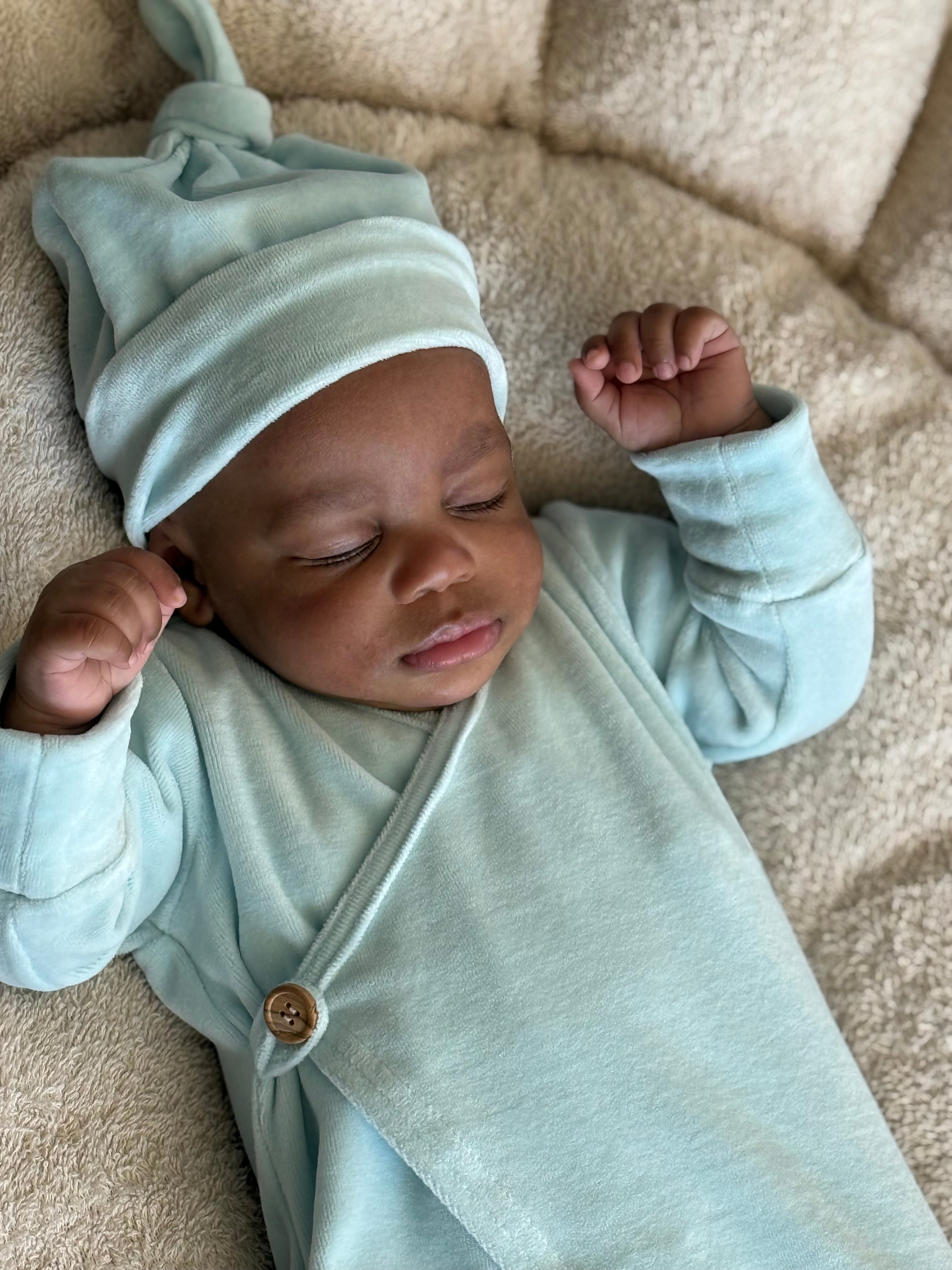 Boxpakje unisex - Velours baby blauw