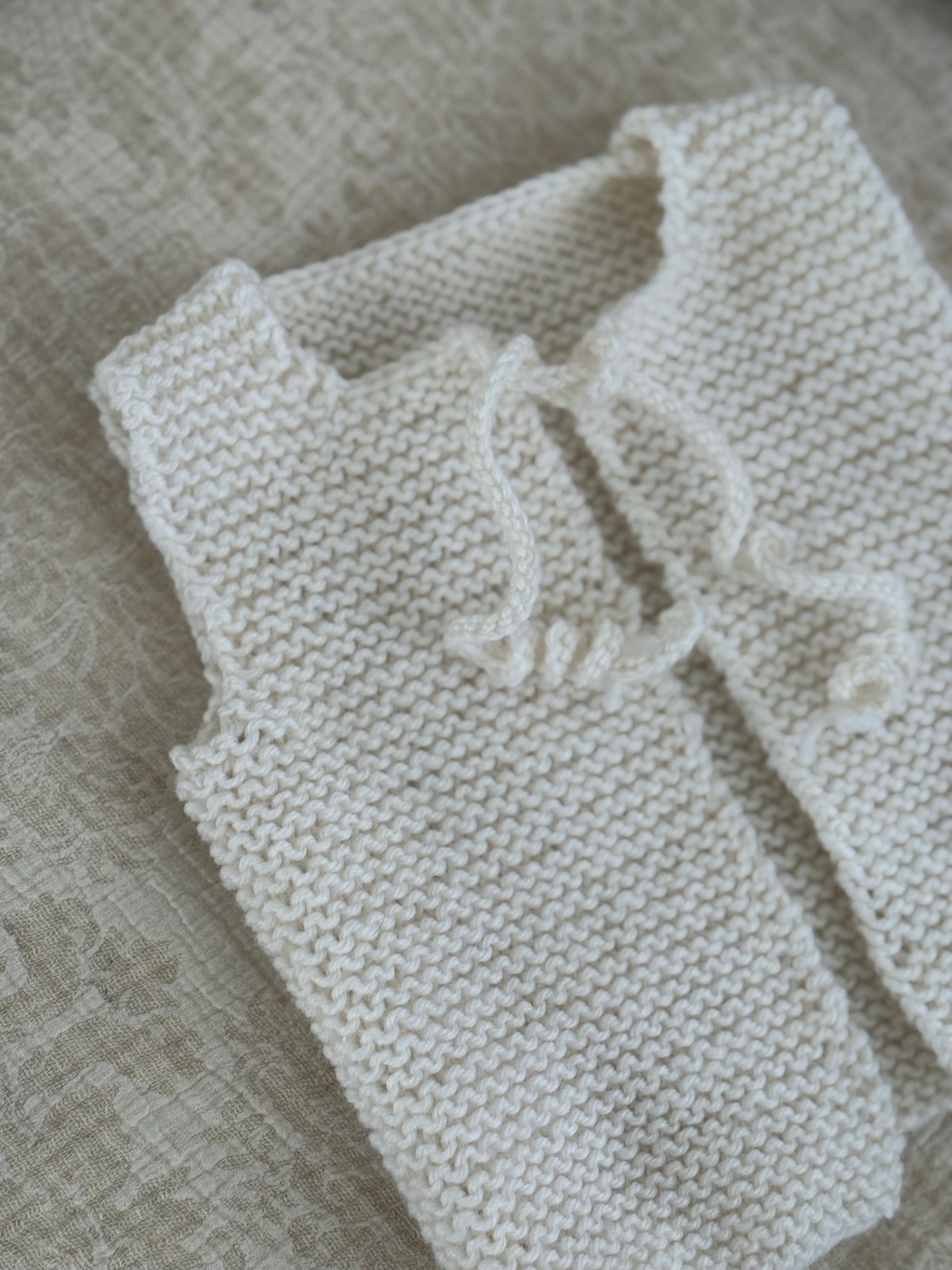 Gilletje merino wol - off white - For Your Little Cutie