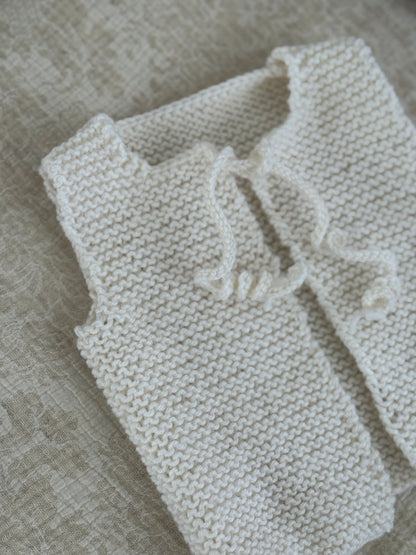 Gilletje merino wol - off white - For Your Little Cutie