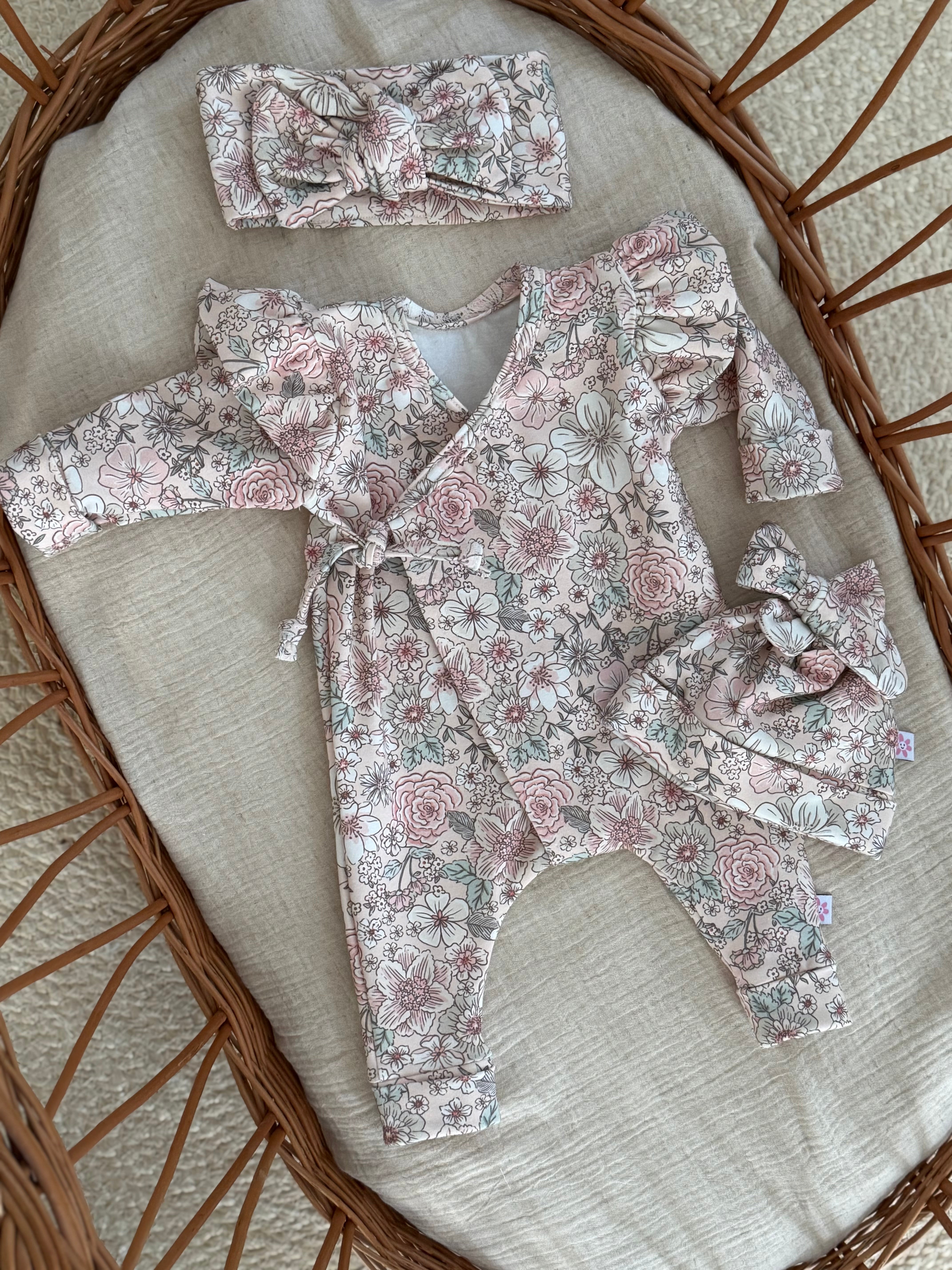Boxpakje ruffle - pink flower - For Your Little Cutie