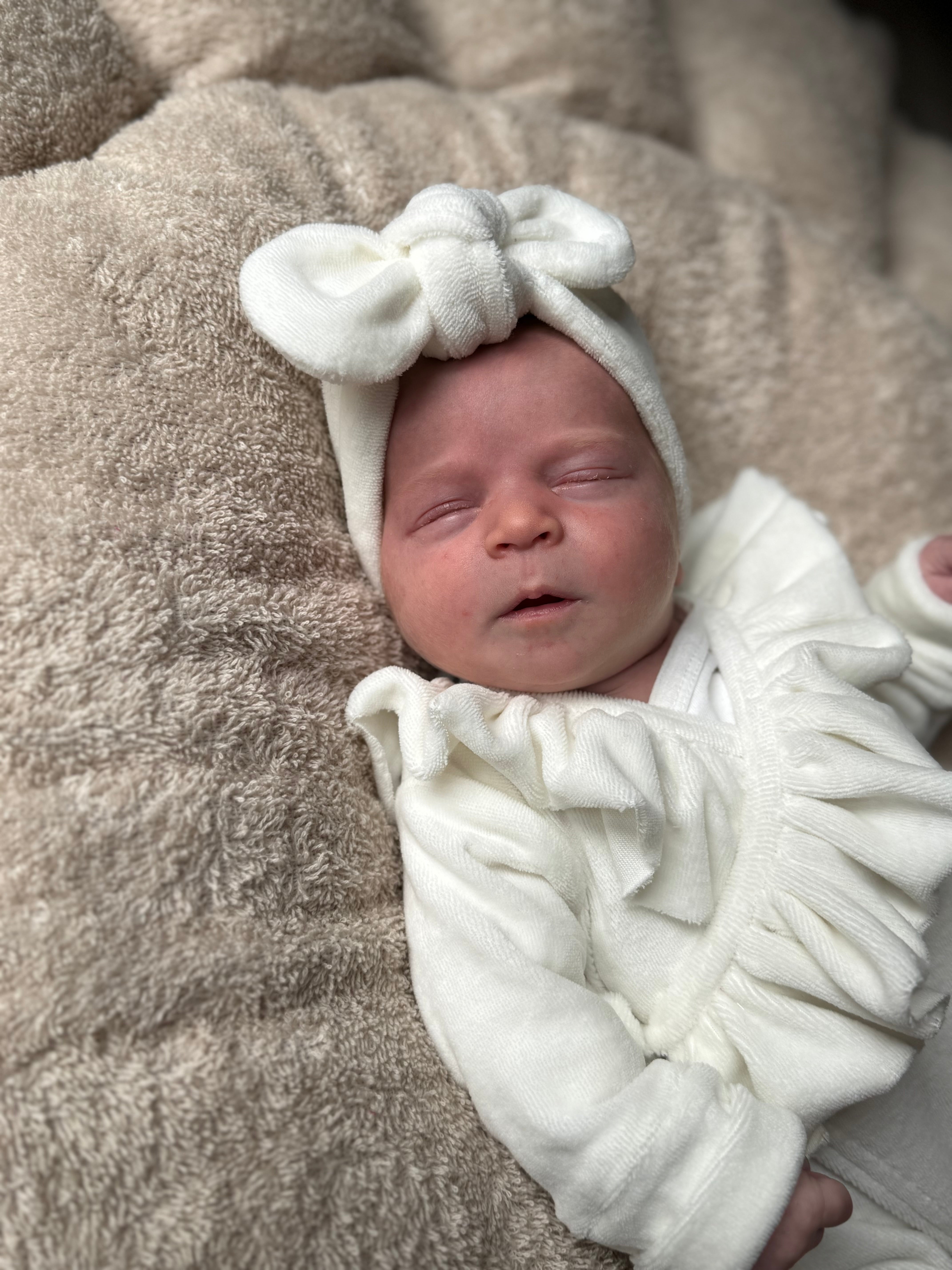 Haarbandje velours - off white - For Your Little Cutie