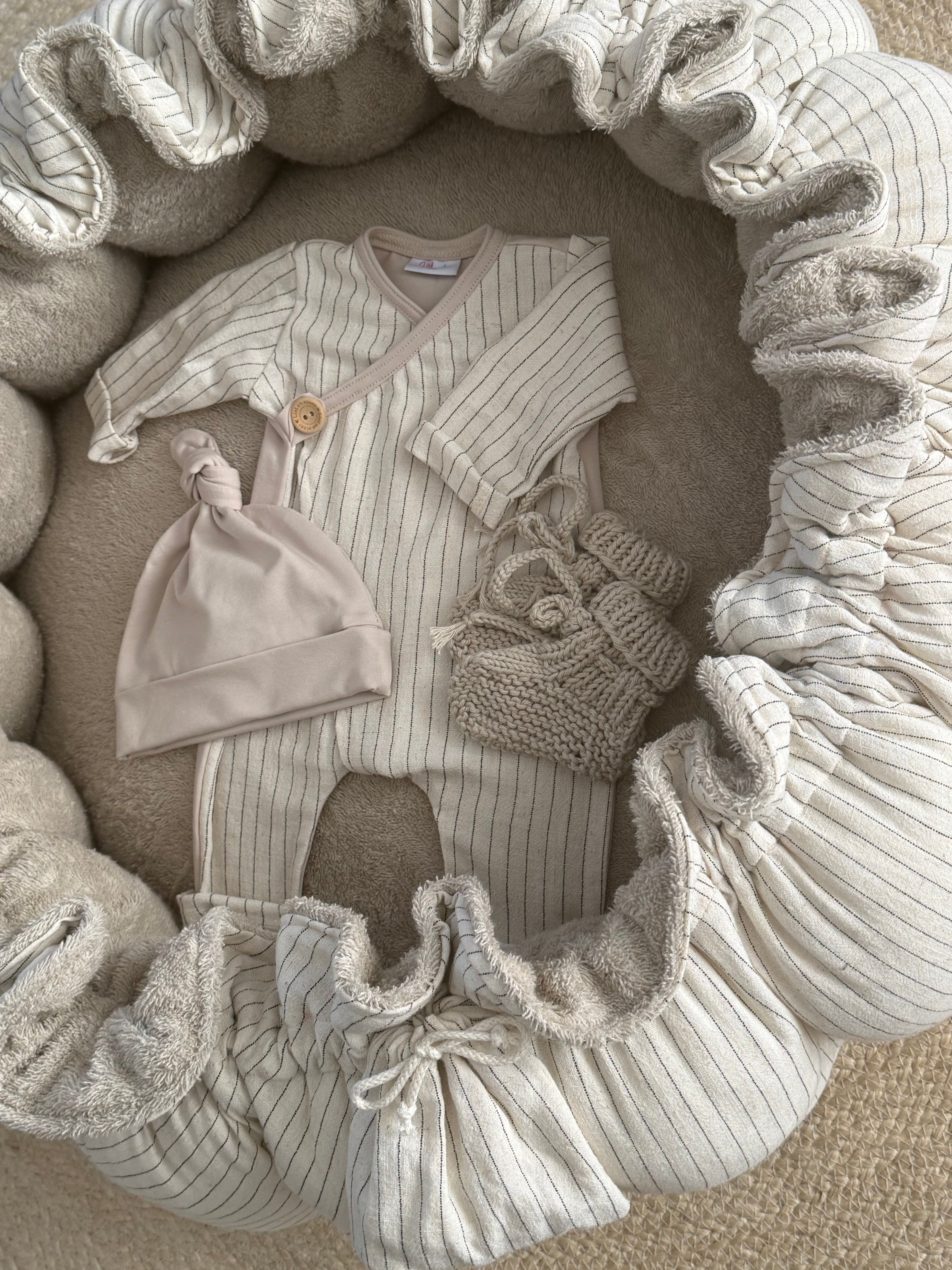 Babynest Dahlia — Linen Strepen - For Your Little Cutie