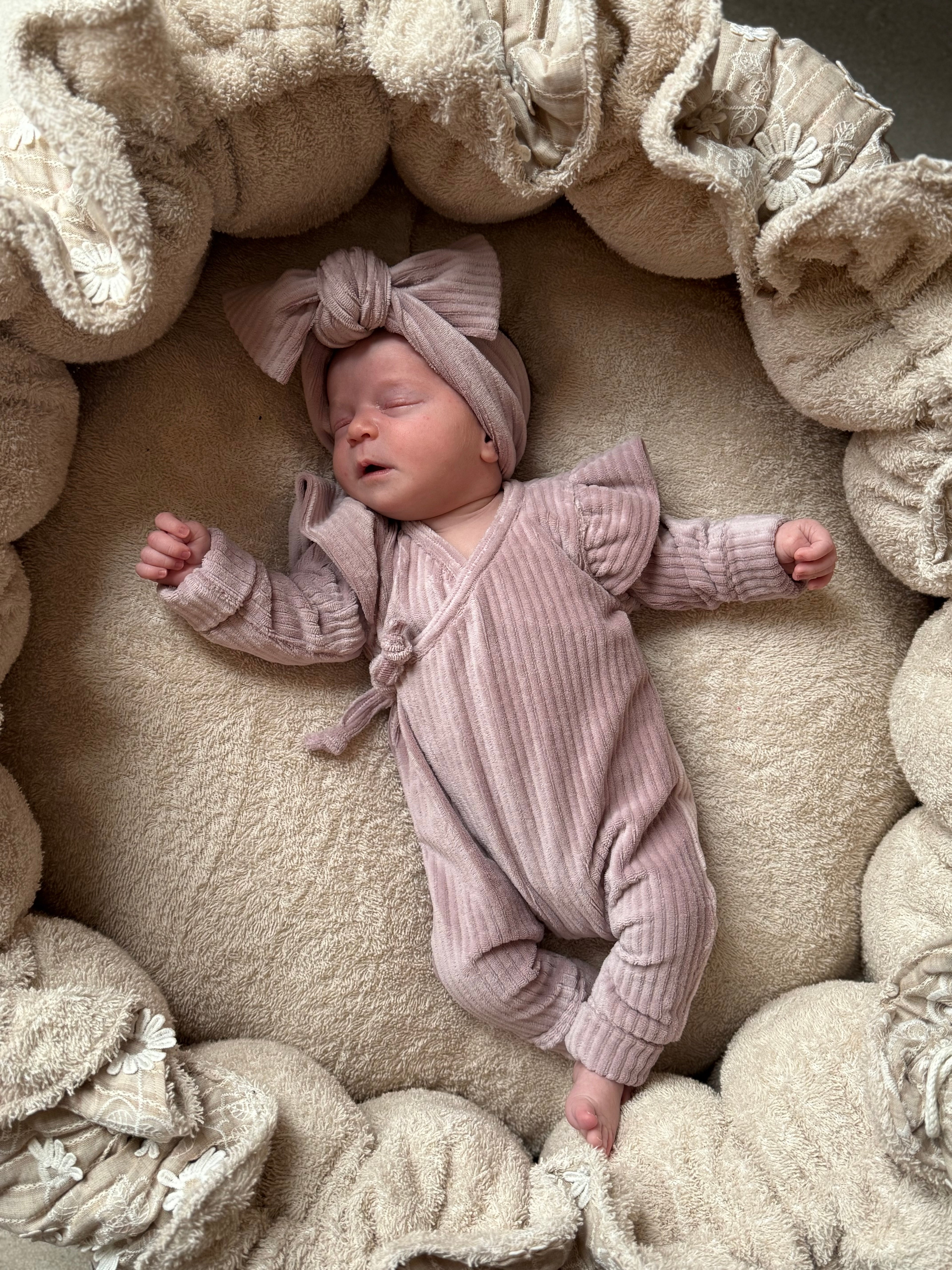 Boxpakje - fluweel rib lila - For Your Little Cutie