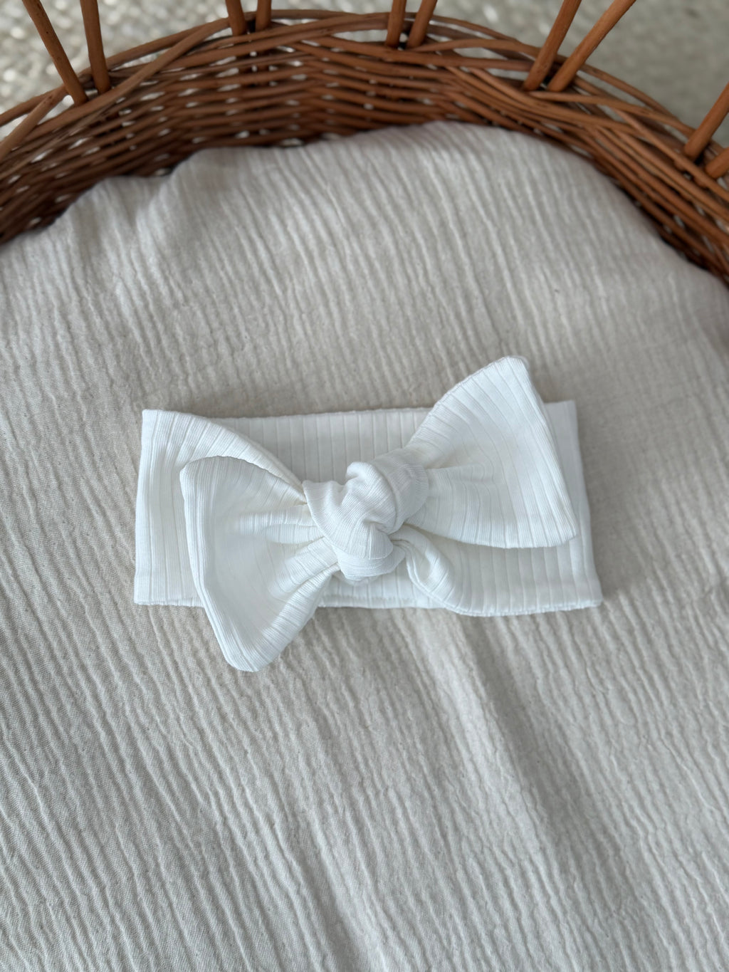 Haarbandje jersey rib - off white - For Your Little Cutie