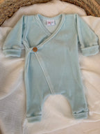 Boxpakje unisex - Velours baby blauw - For Your Little Cutie