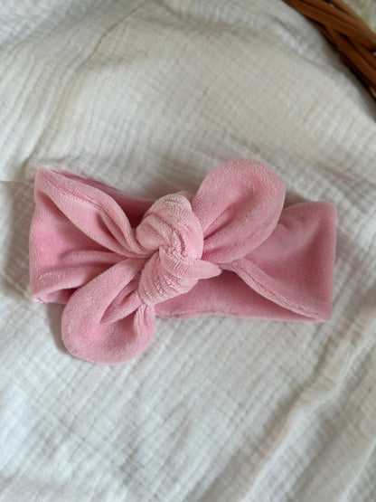 Haarbandje - velours baby pink - For Your Little Cutie