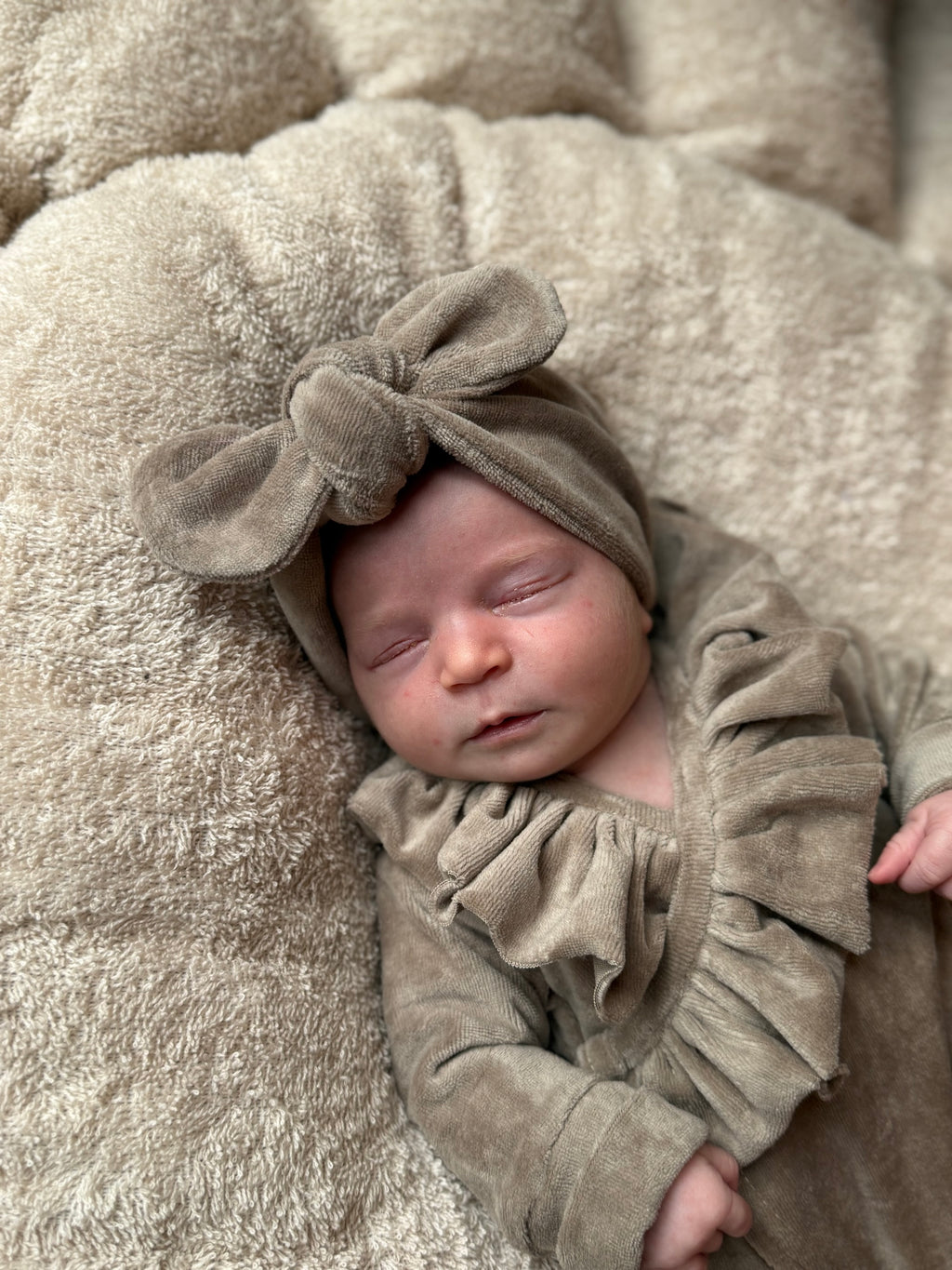 Haarbandje - Velours Taupe - For Your Little Cutie