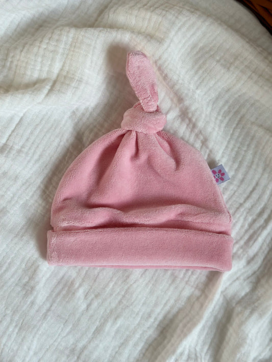 Mutsje - velours baby pink - For Your Little Cutie