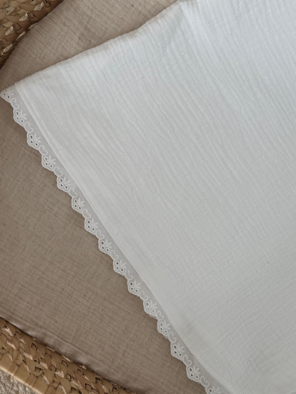 Mousseline Doek - Broderie Off White - For Your Little Cutie