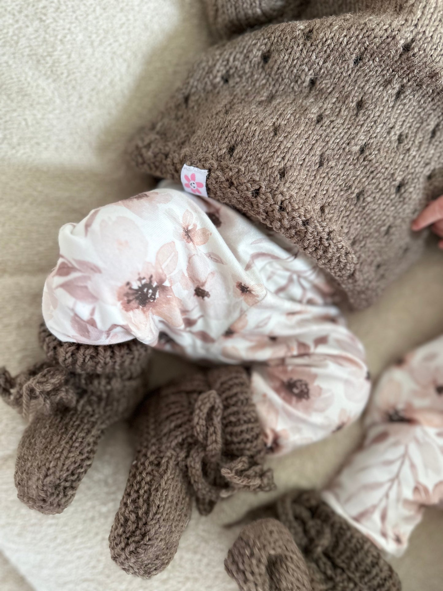 Legging/broekje - Flower creme - For Your Little Cutie