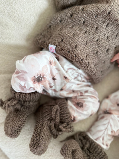 Legging/broekje - Flower creme - For Your Little Cutie