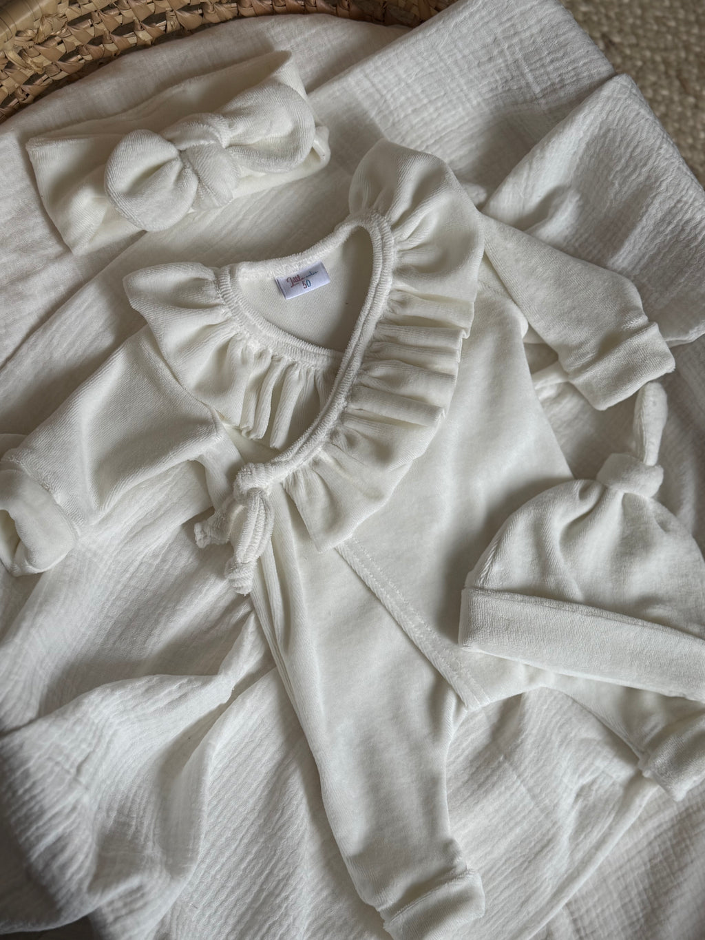 Boxpakje - velours off white - For Your Little Cutie
