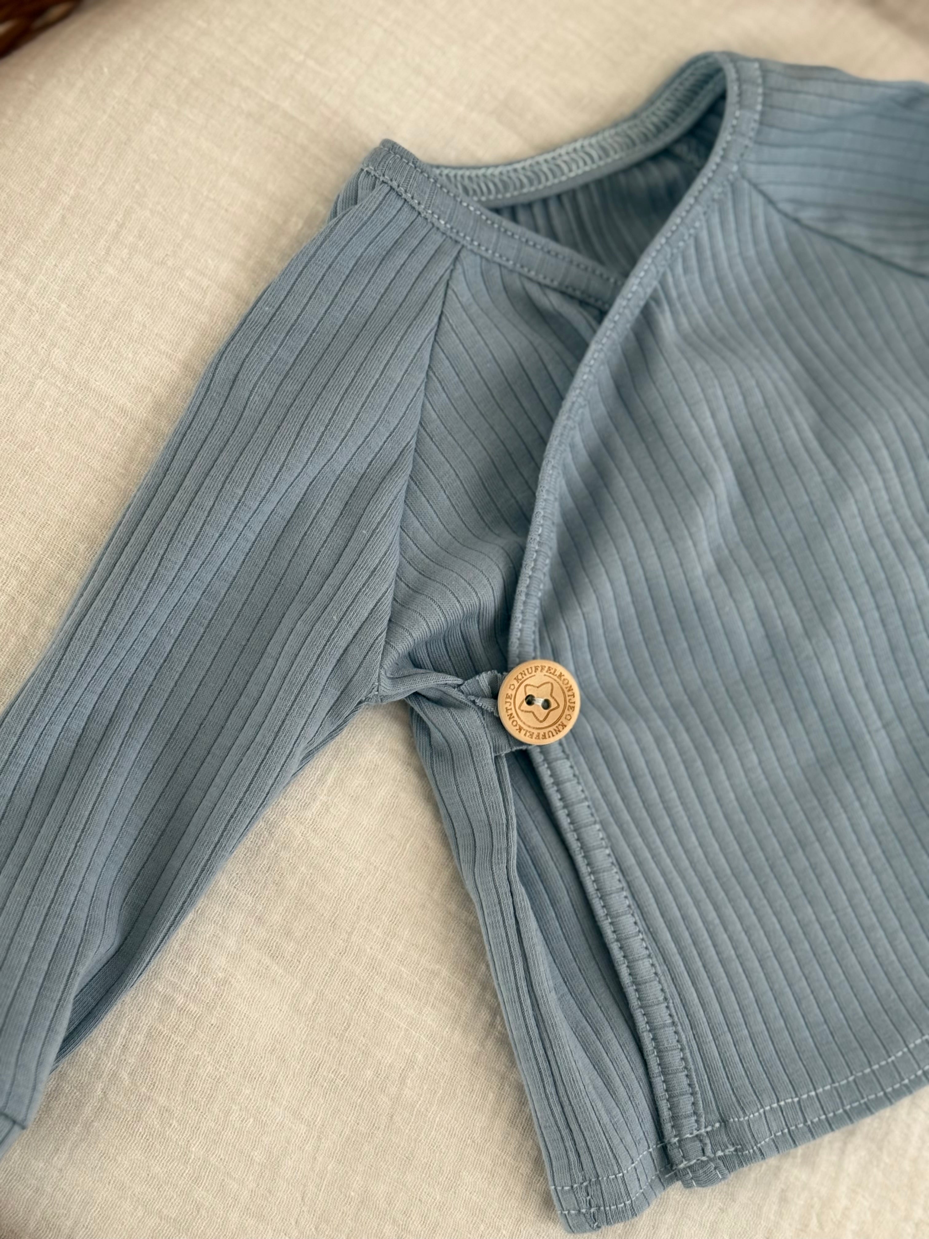 Overslagshirt unisex jersey rib - bauw - For Your Little Cutie