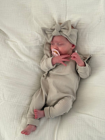 Boxpakje jersey rib - Beige - For Your Little Cutie