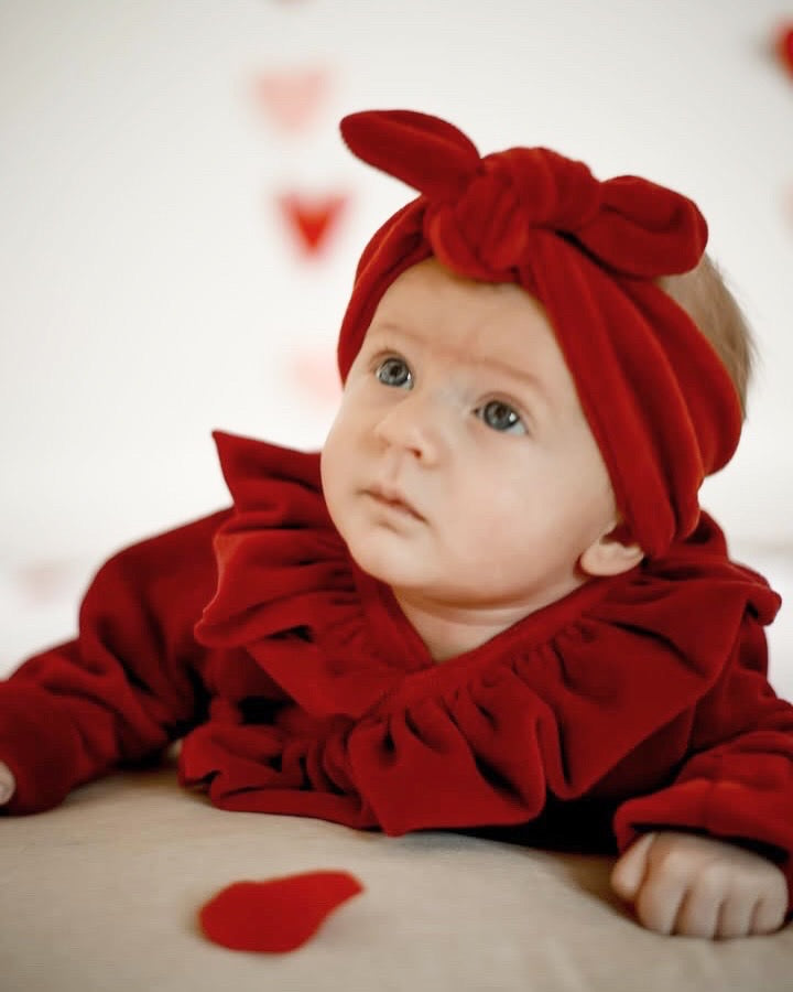 Wickelbody - Velours rot