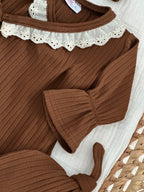 Boxpakje Broderie - Rib Walnut
