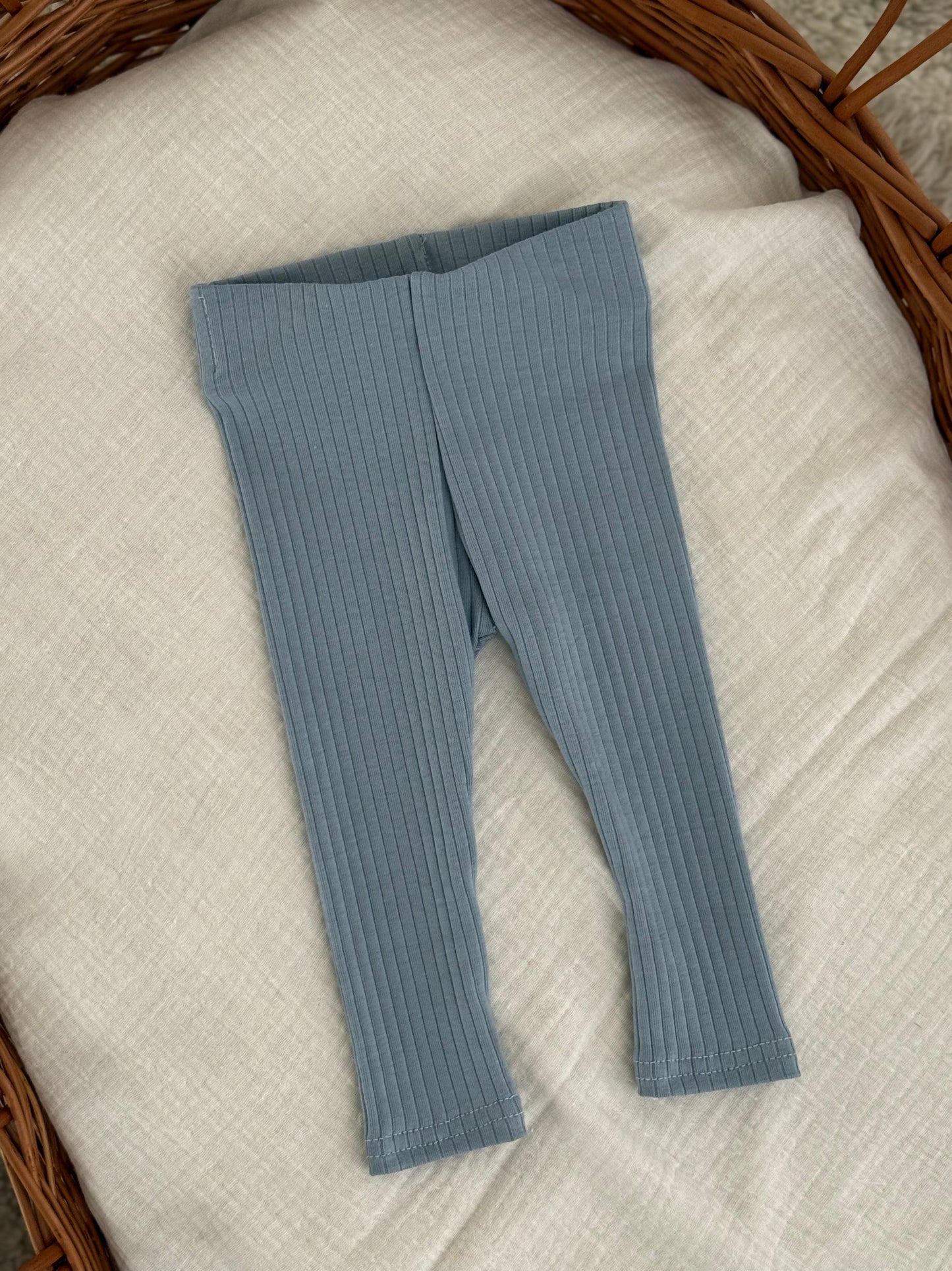 Leggings/Hose Unisex Jersey Rippe - blau