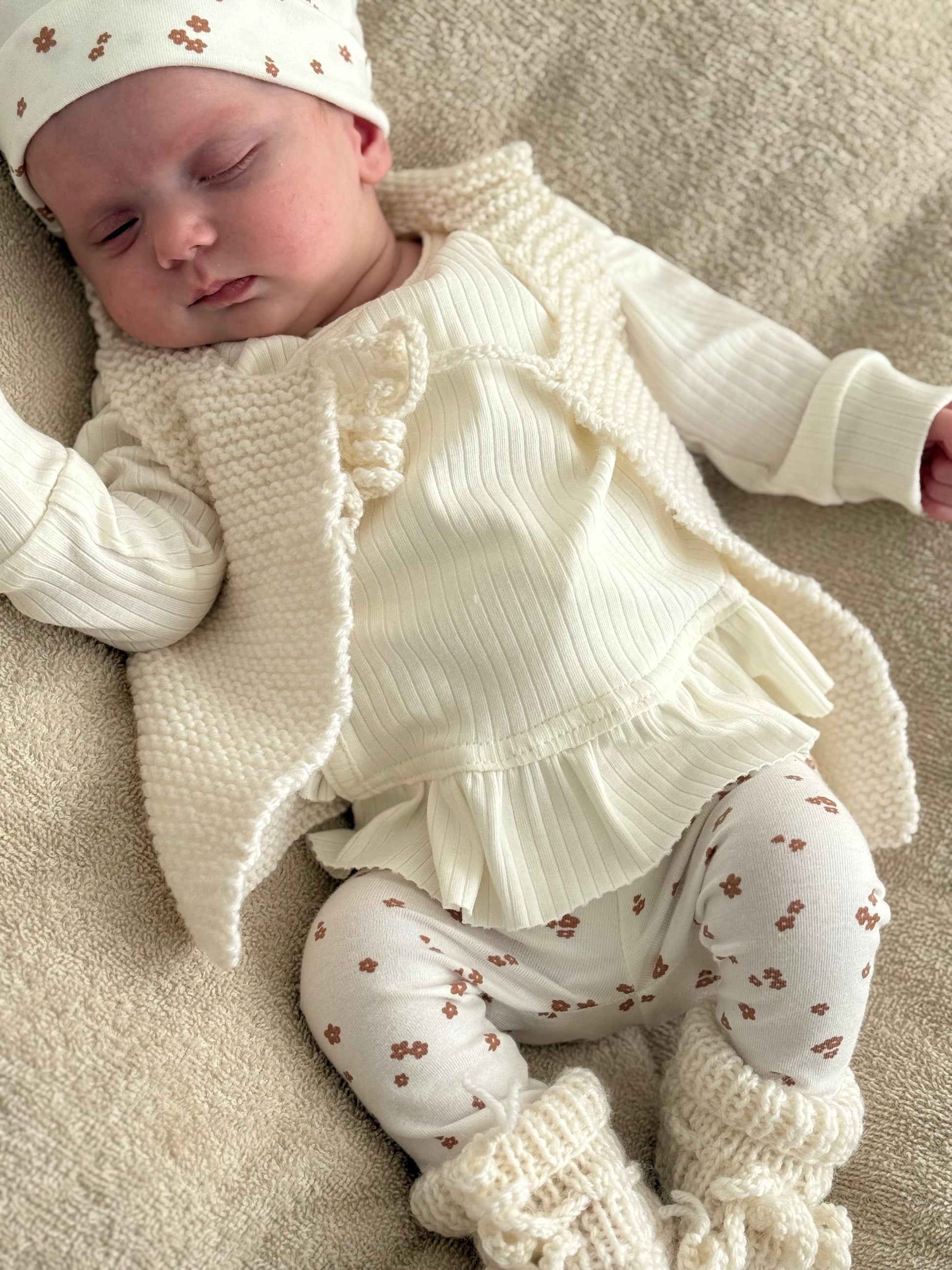 Gilletje merino wol - off white - For Your Little Cutie