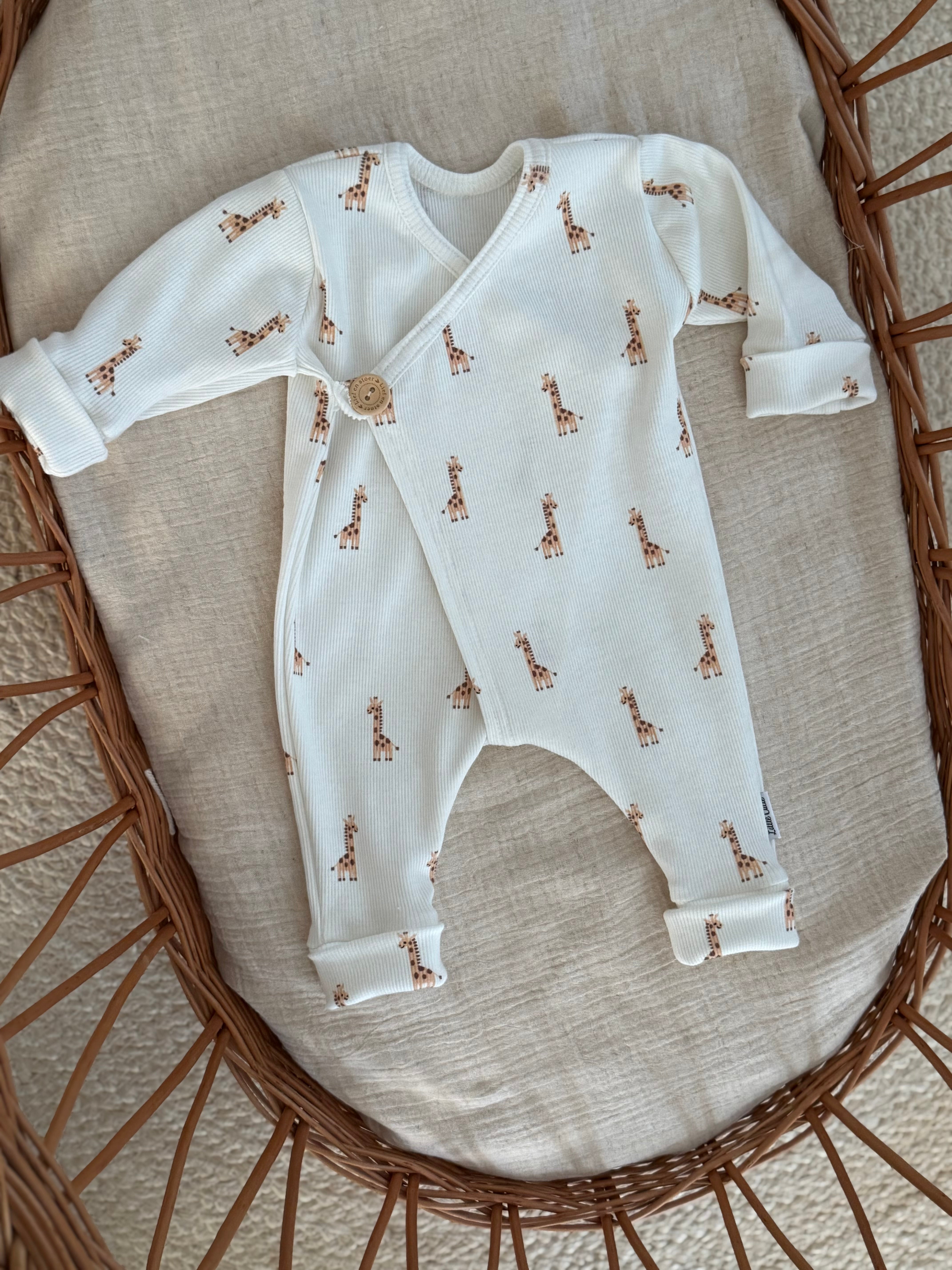 Boxpakje unisex giraffe - fijne rib - For Your Little Cutie