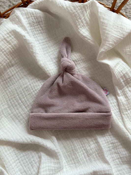 Mutsje -  Velours lila - For Your Little Cutie