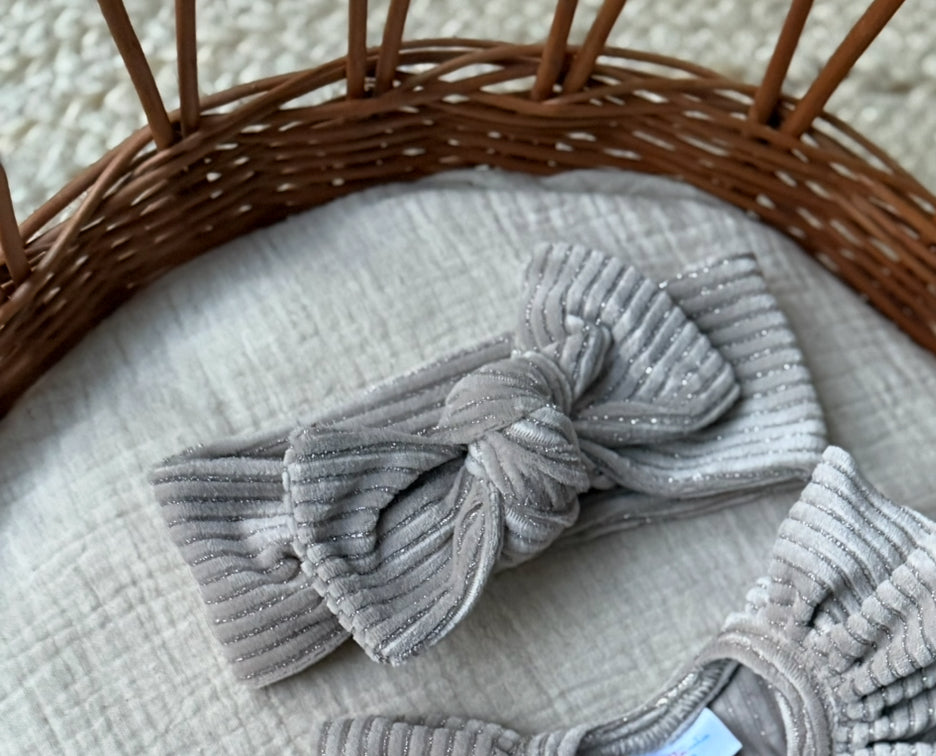 Haarbandje lastmoon - beige glitter