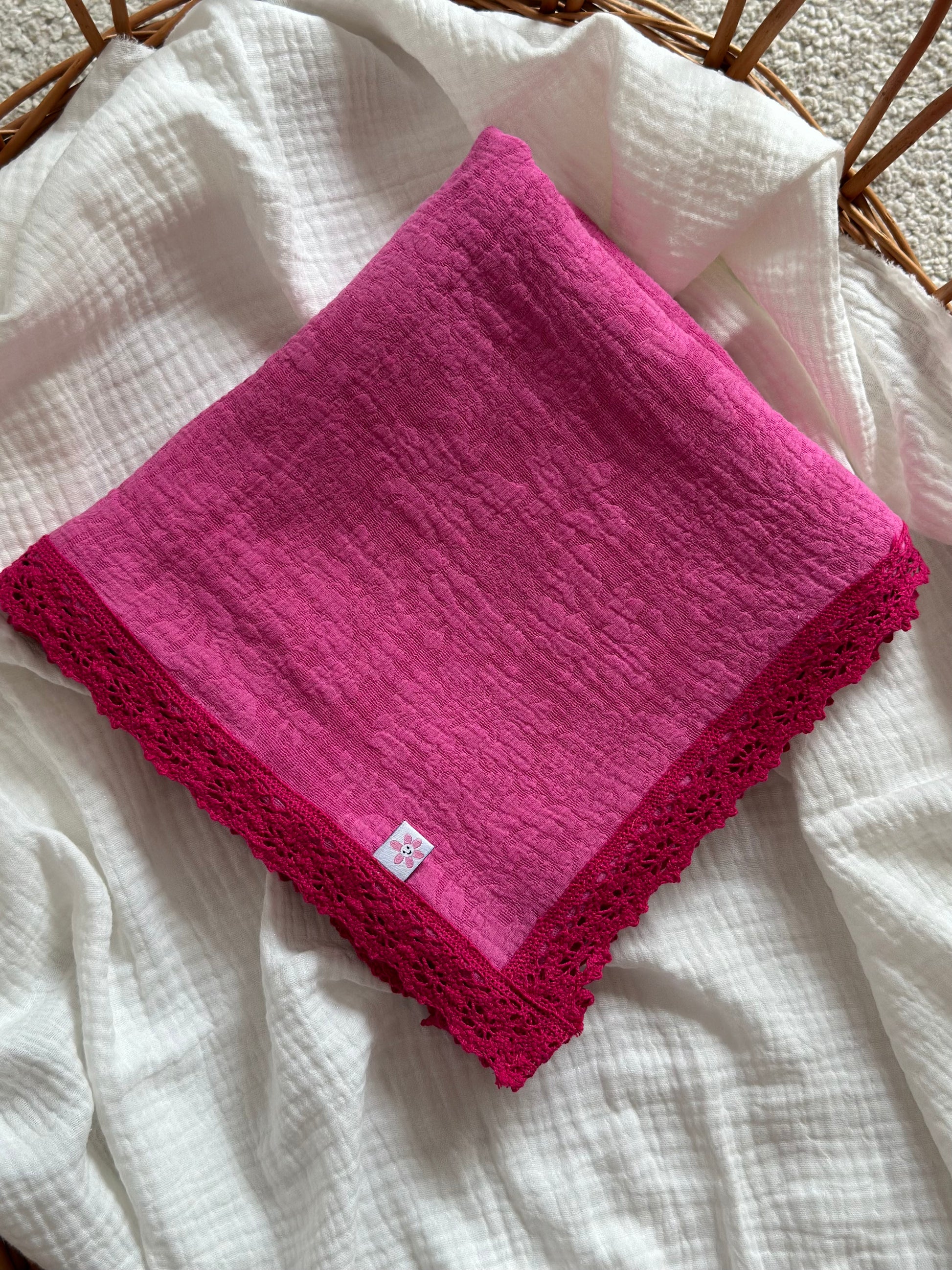 Mousseline - Fuchsia flower - For Your Little Cutie