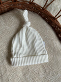 Mutsje unisex - fluweel rib ecru - For Your Little Cutie