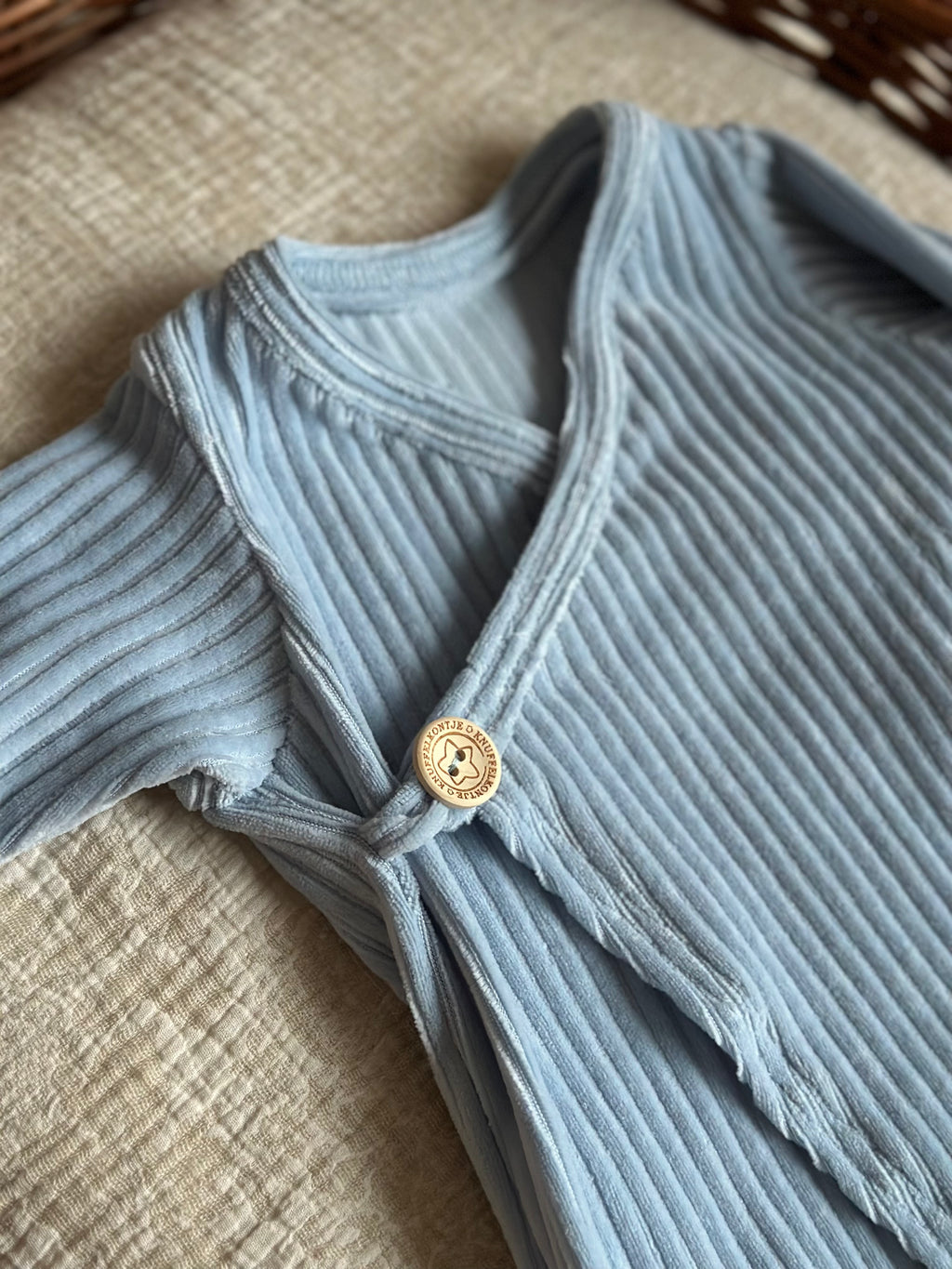 Boxpakje unisex - Fluweel rib baby blauw - For Your Little Cutie