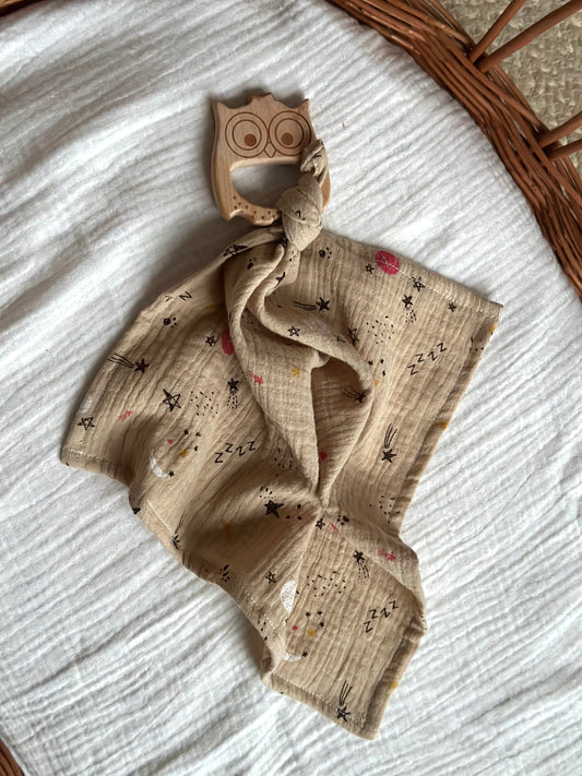 Bijtring swaddle - Uil - For Your Little Cutie
