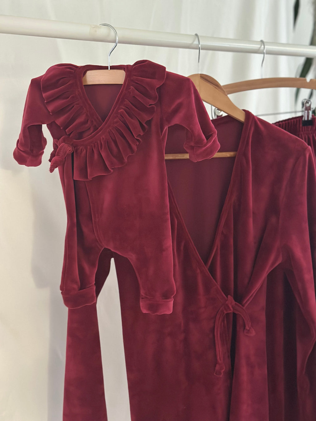 Dames Lounge set - Burgundy Velours