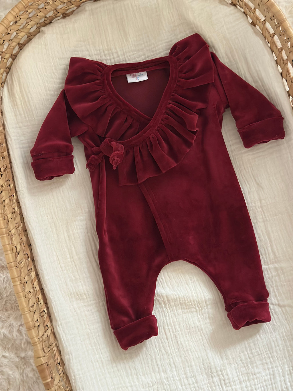 Boxpakje Ruffle - Burgundy Velours