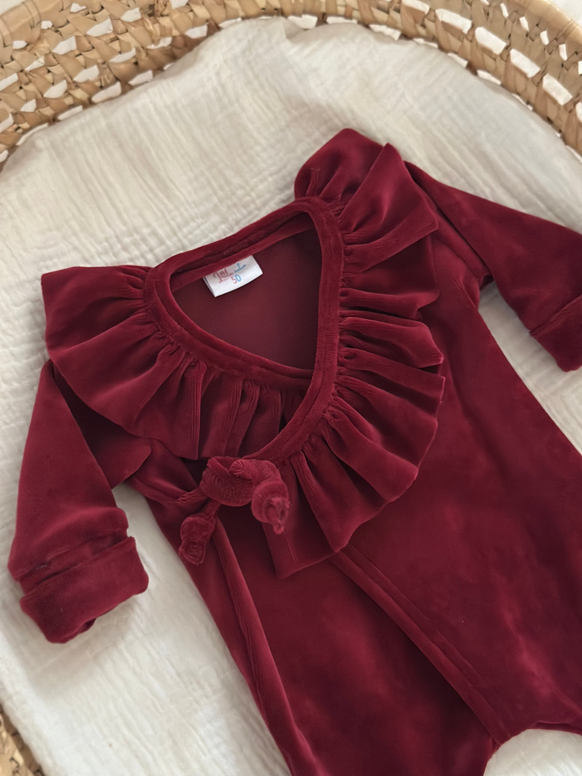 Boxpakje Ruffle - Burgundy Velours