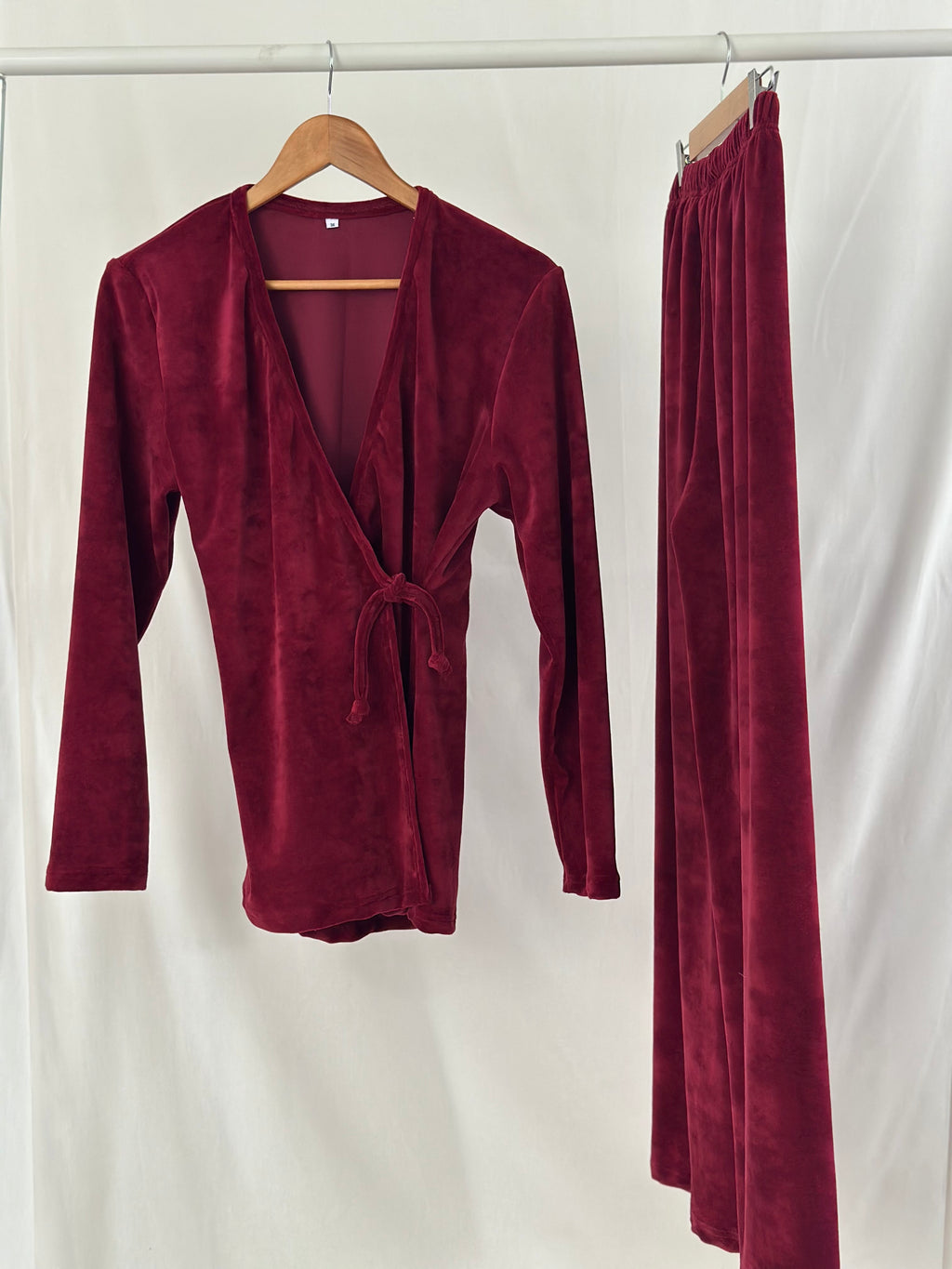 Dames Lounge set - Burgundy Velours