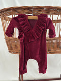 Boxpakje Ruffle - Burgundy Velours
