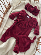 Boxpakje Ruffle - Burgundy Velours